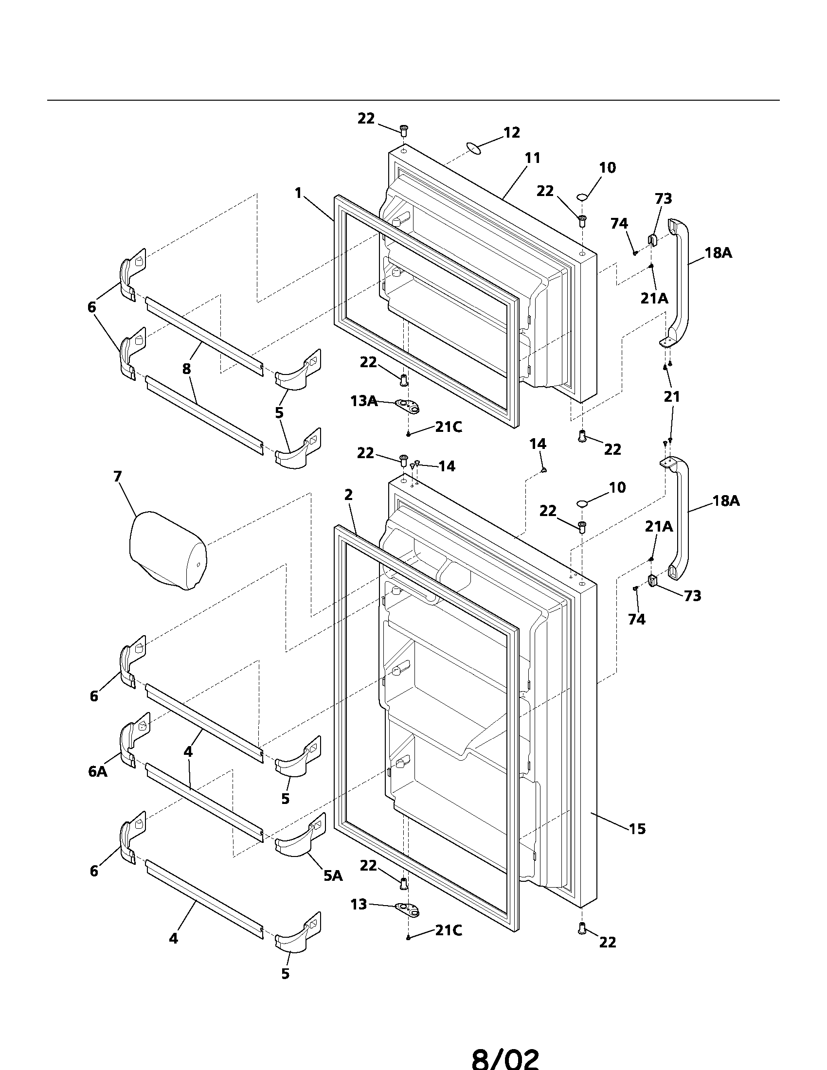 Gibson GRT17B3BW0 doors diagram