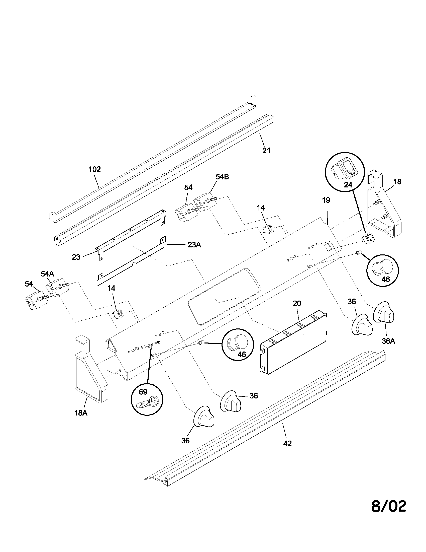 Kenmore 79046991103 backguard diagram