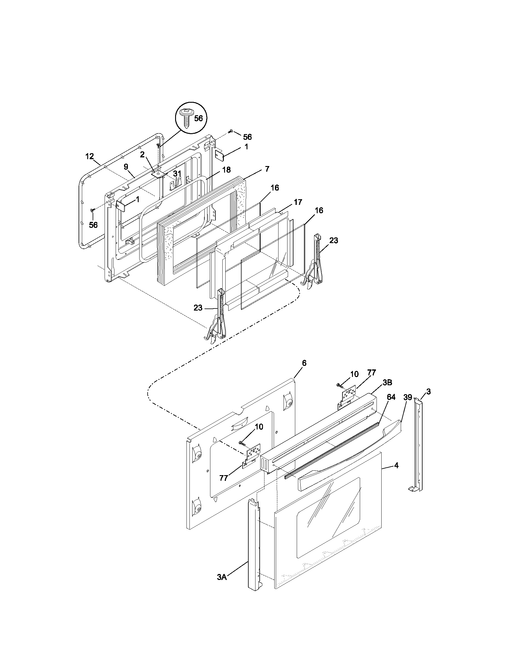 Kenmore 79046991103 door diagram