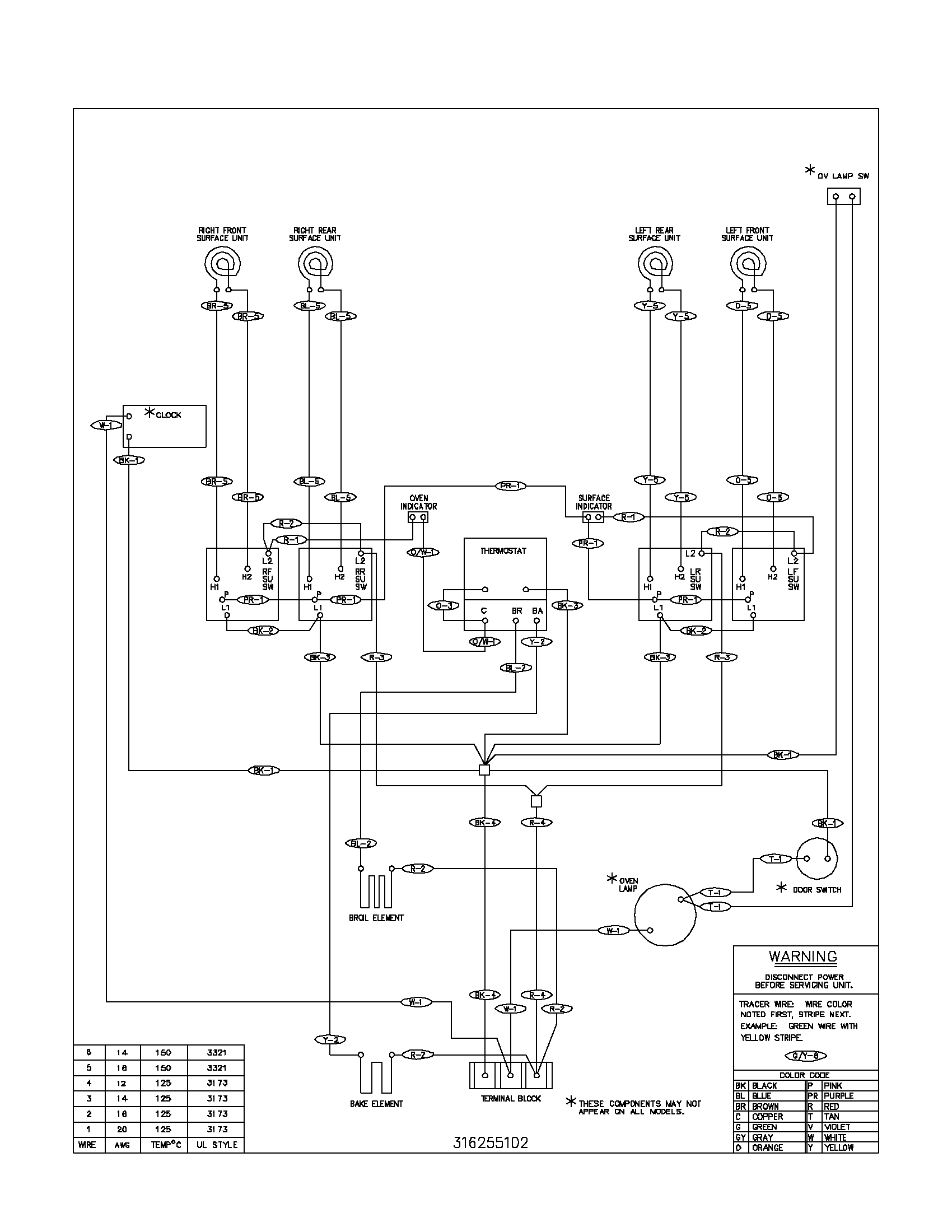 Tappan TEF317AWB wiring diagram diagram