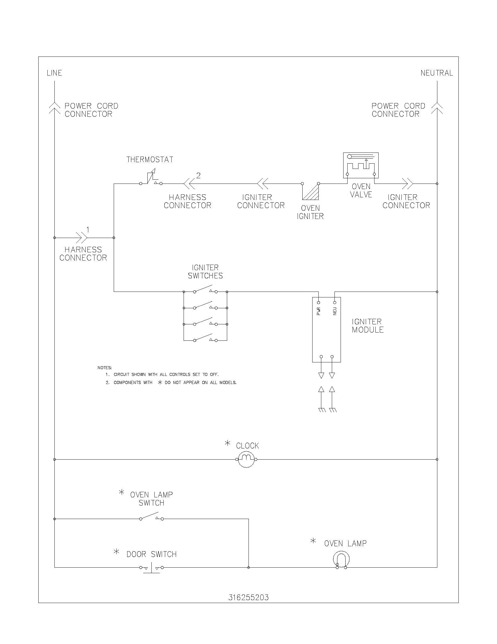 Frigidaire FGF316AQB wiring diagram diagram