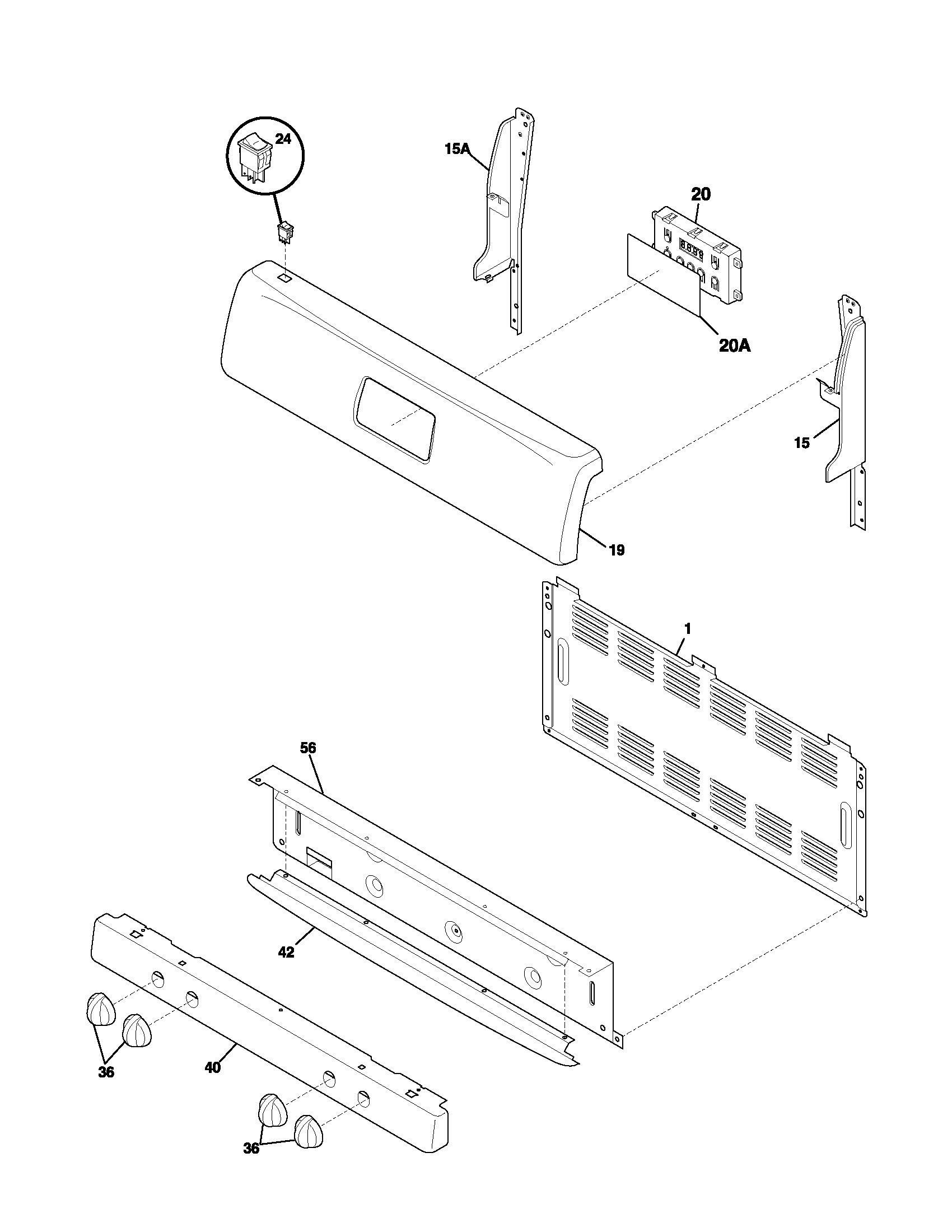 Frigidaire FLF337AWA backguard diagram
