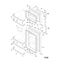 Frigidaire FRT21B4AQ4 door diagram