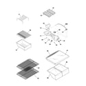 Frigidaire FRT21B4AQ4 shelves diagram