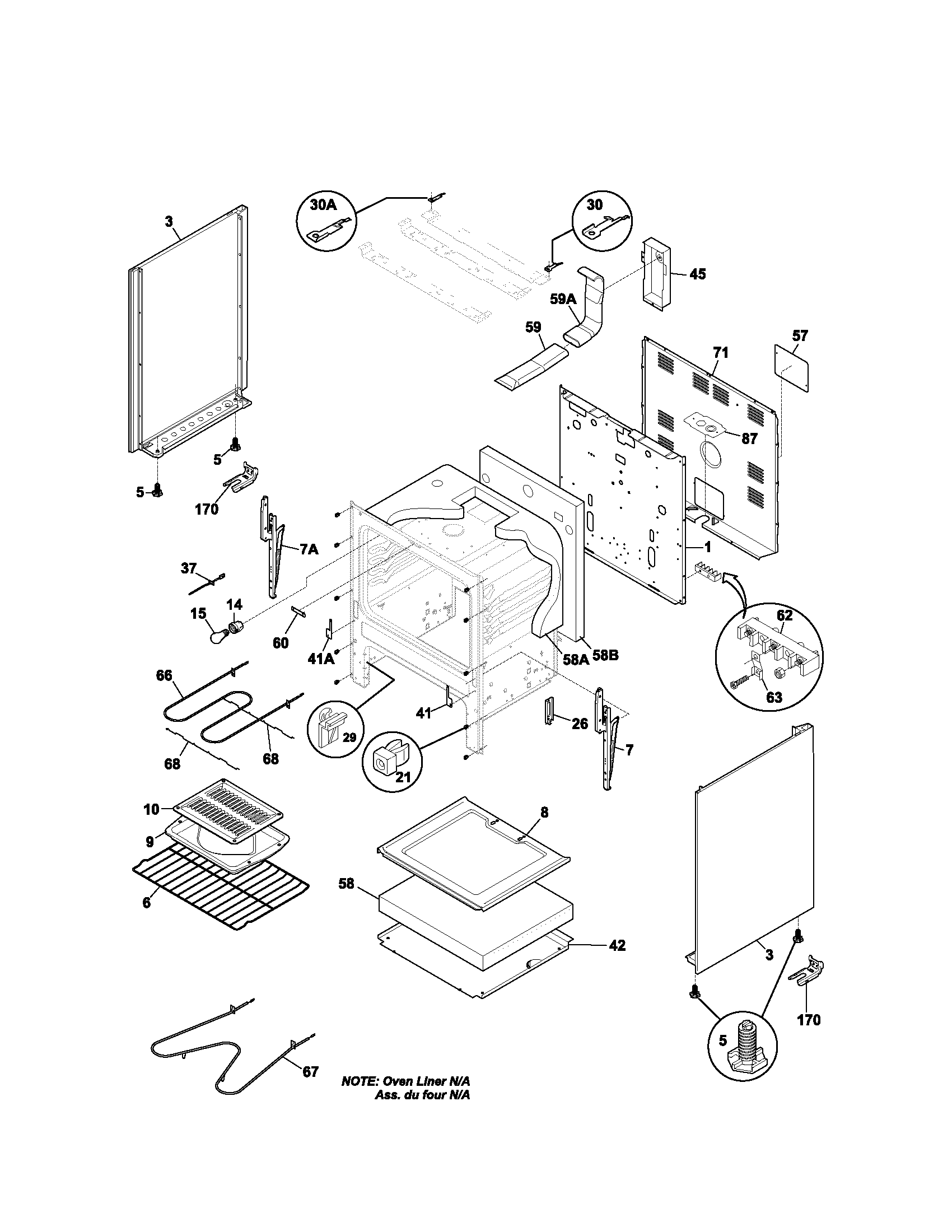 Kenmore 79095214200 body diagram