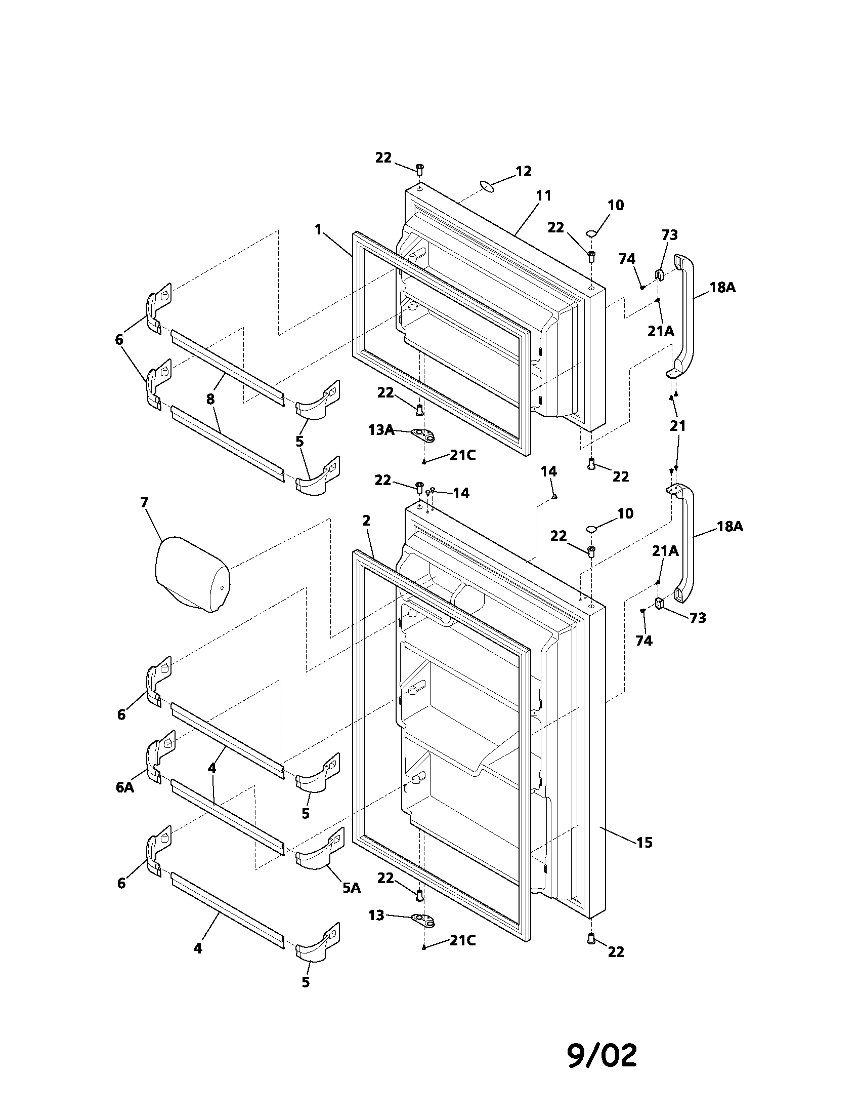 Galaxy 25363802200 doors diagram