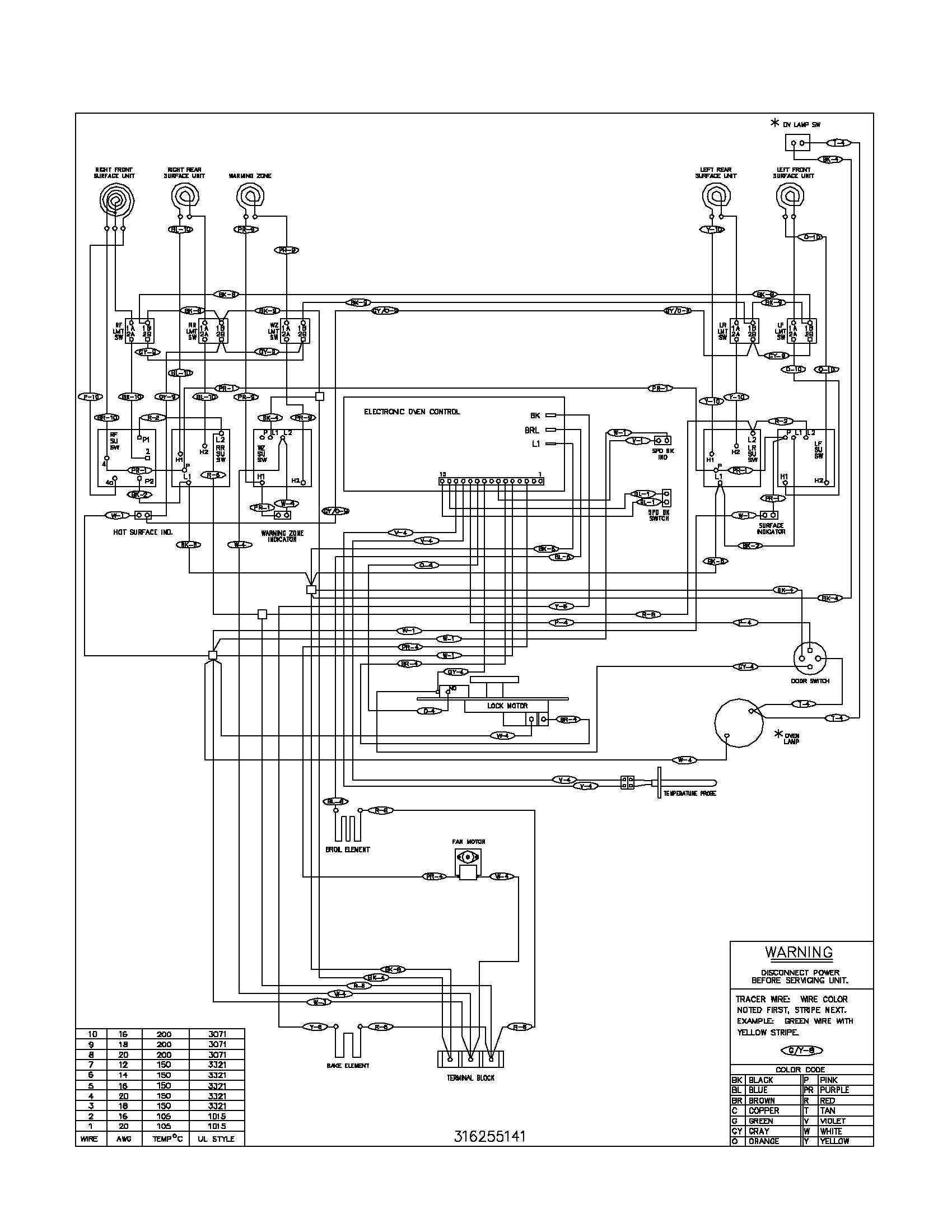 Frigidaire FEFL77ASF wiring diagram diagram