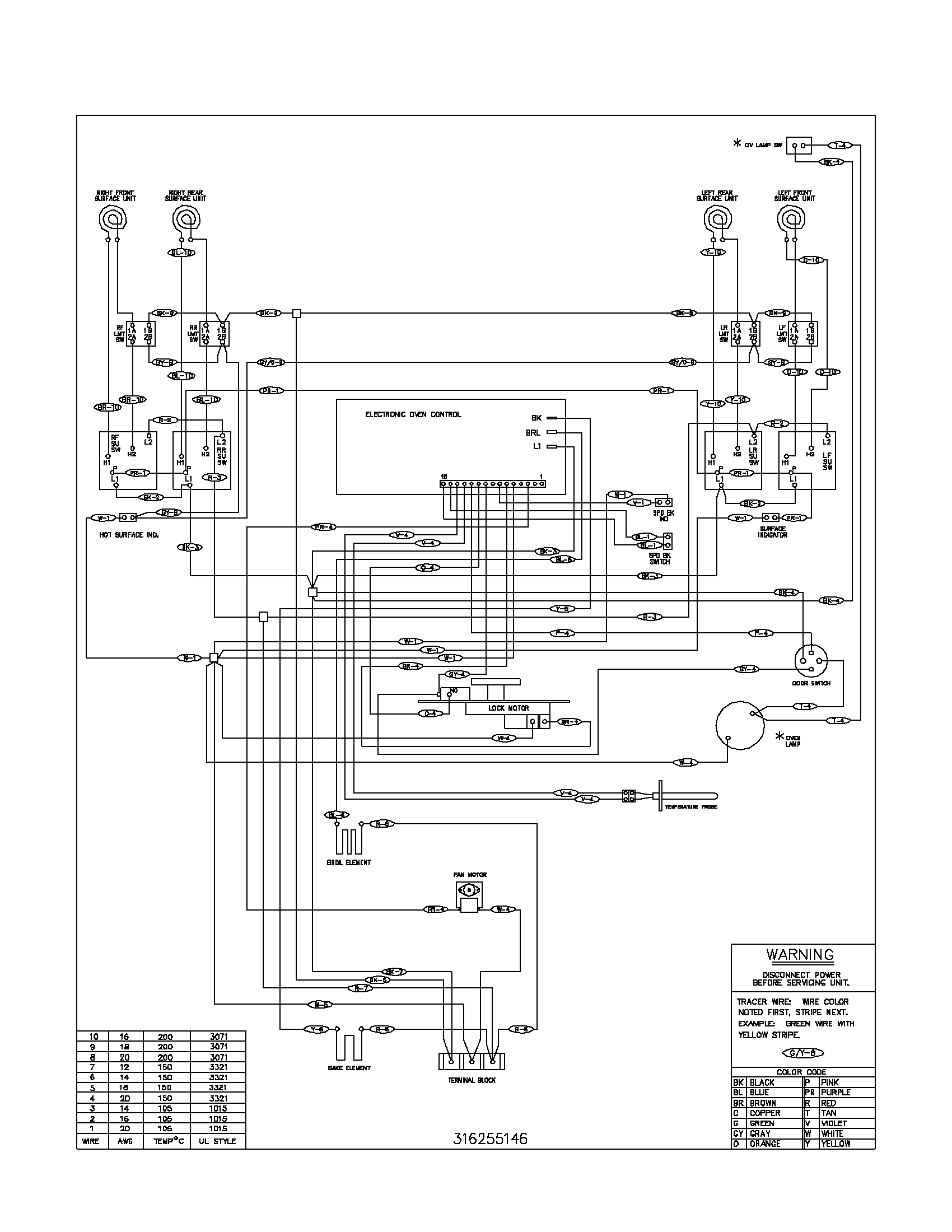Frigidaire FEF376ASG wiring diagram diagram