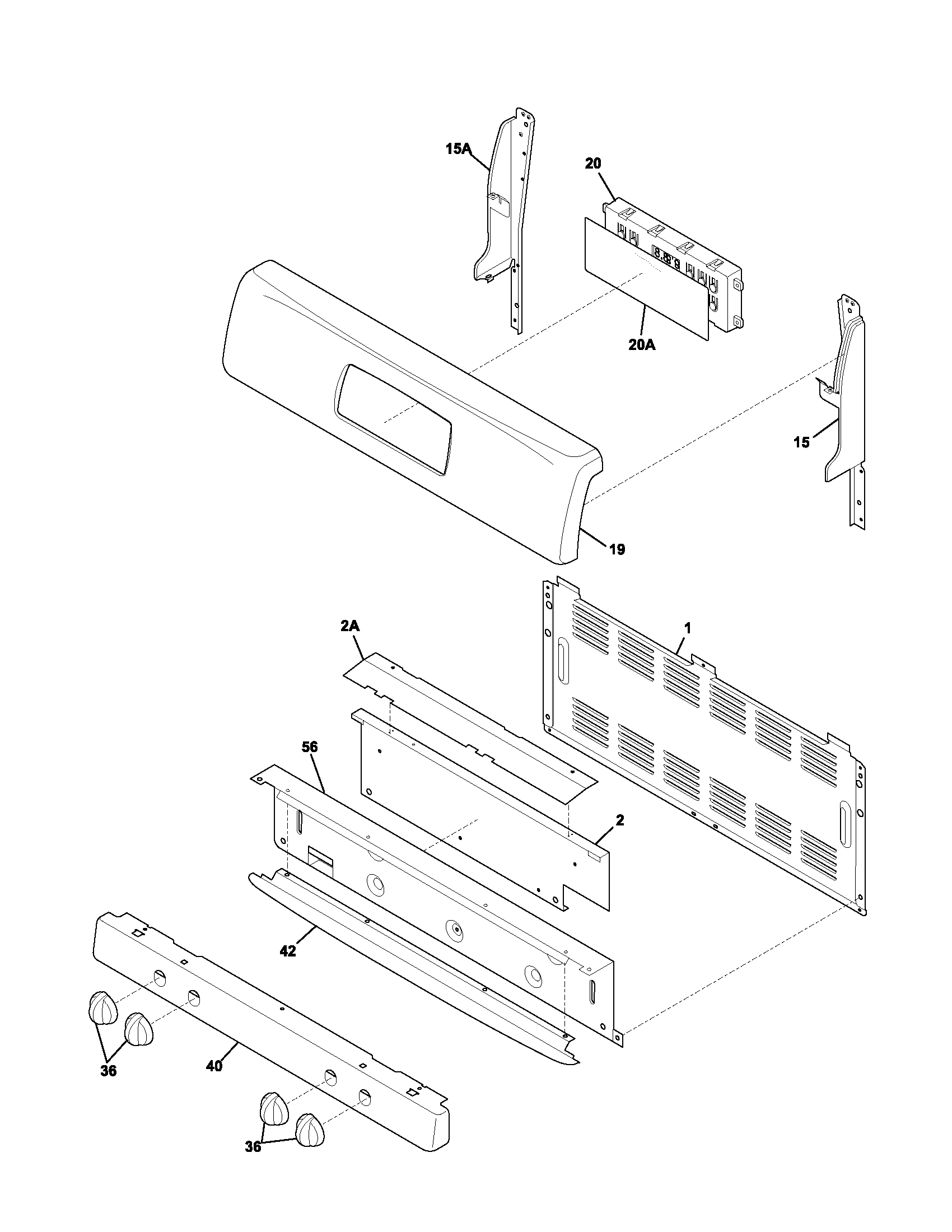 Frigidaire FGFL88ACA backguard diagram