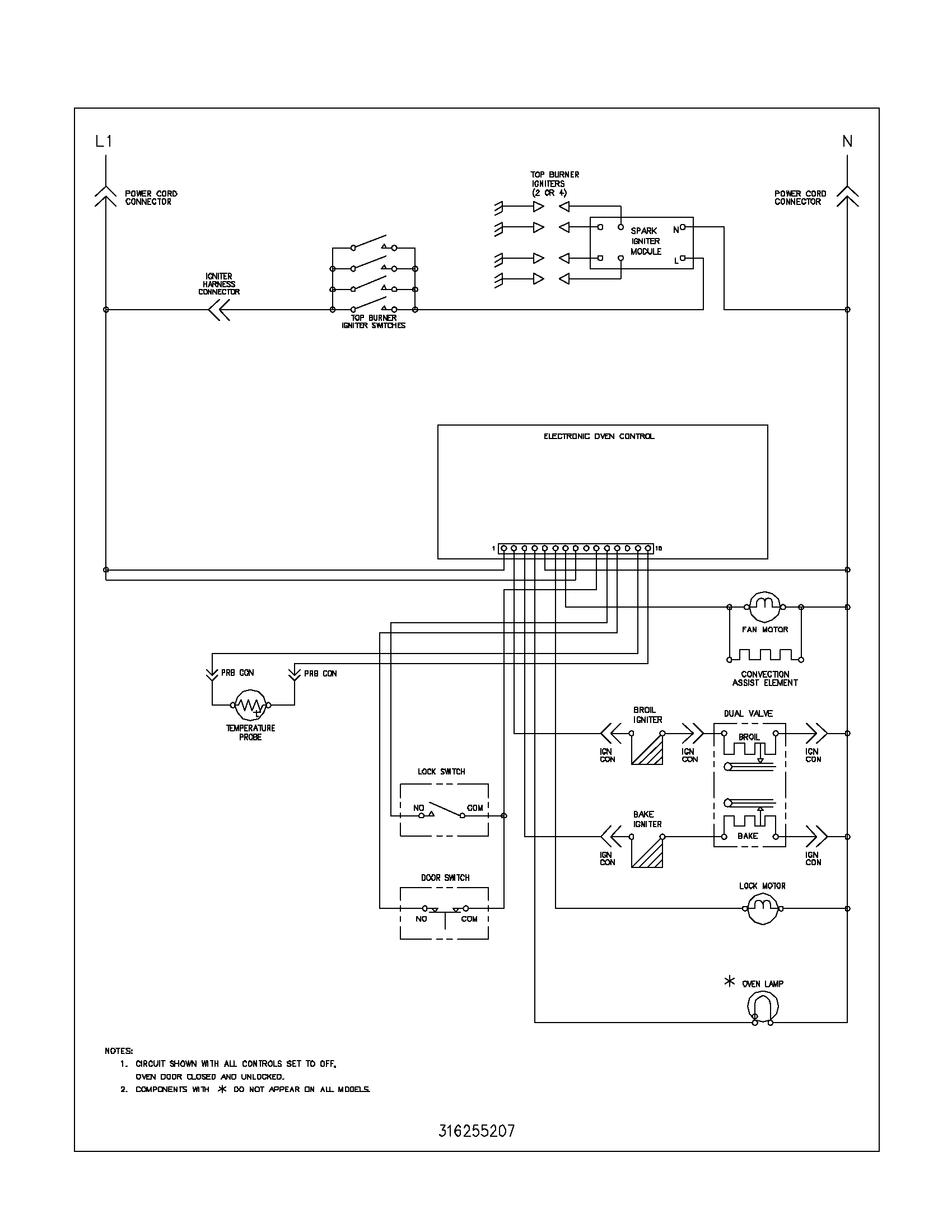 Frigidaire GLGF388ASD wiring diagram diagram