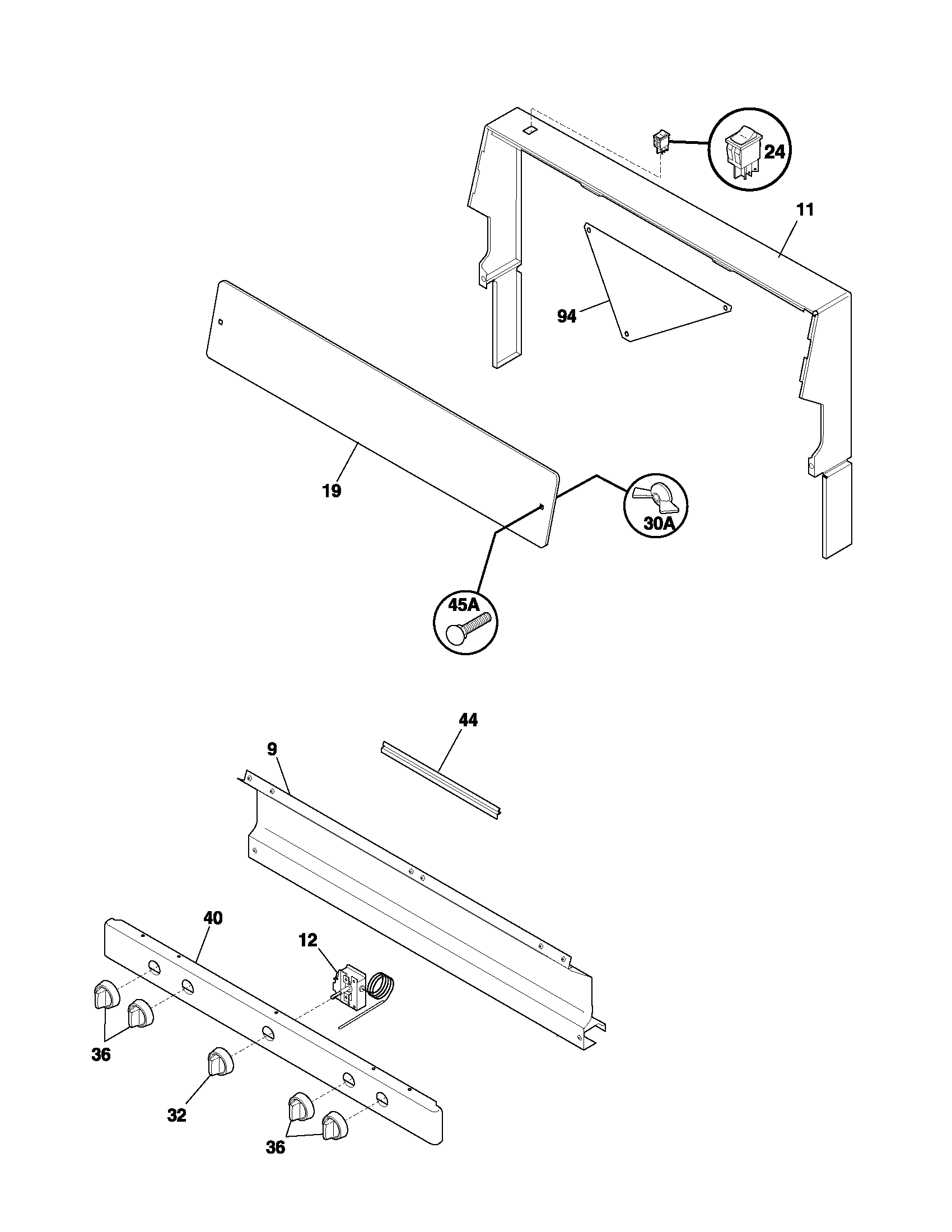 Frigidaire FLF316AQB backguard diagram