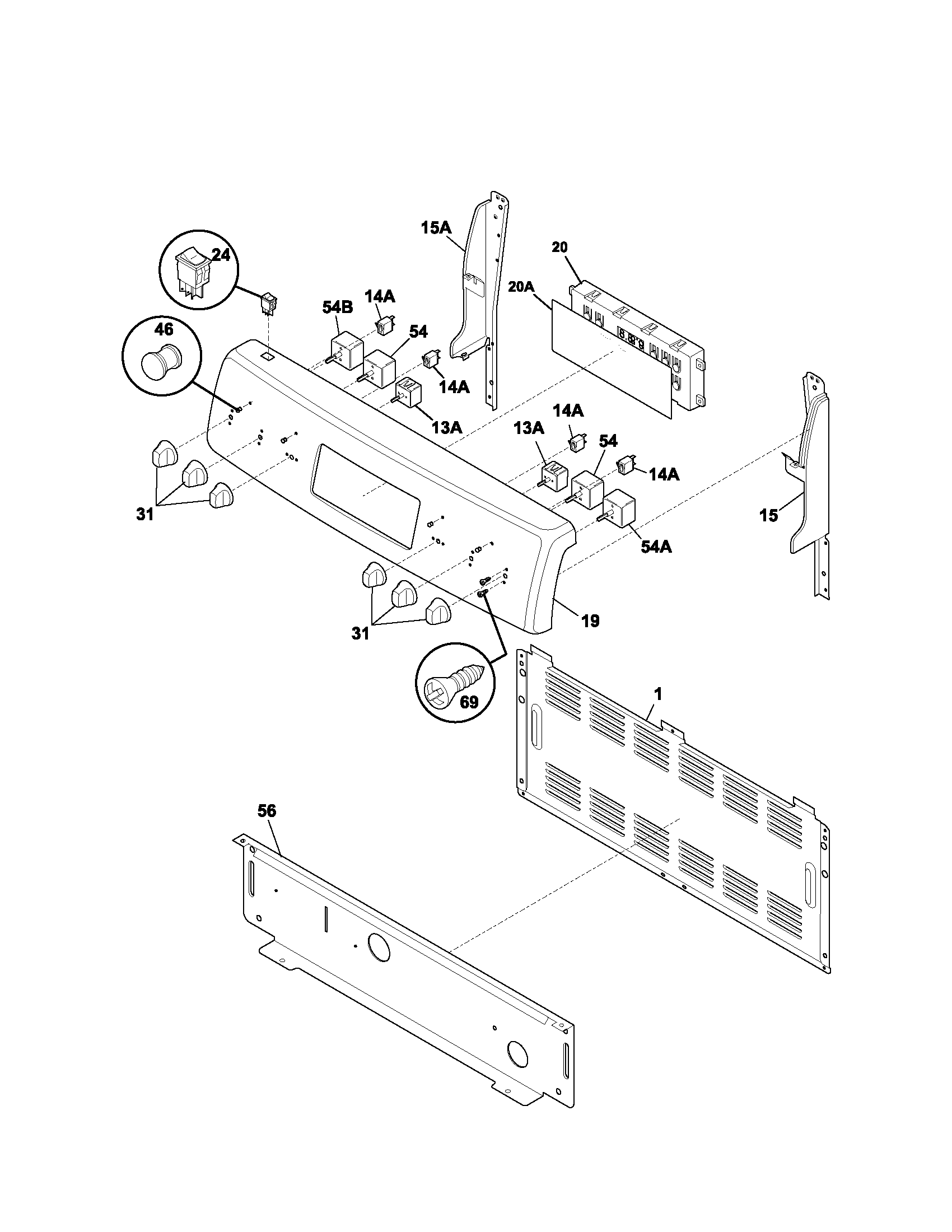 Kenmore 79095913200 backguard diagram