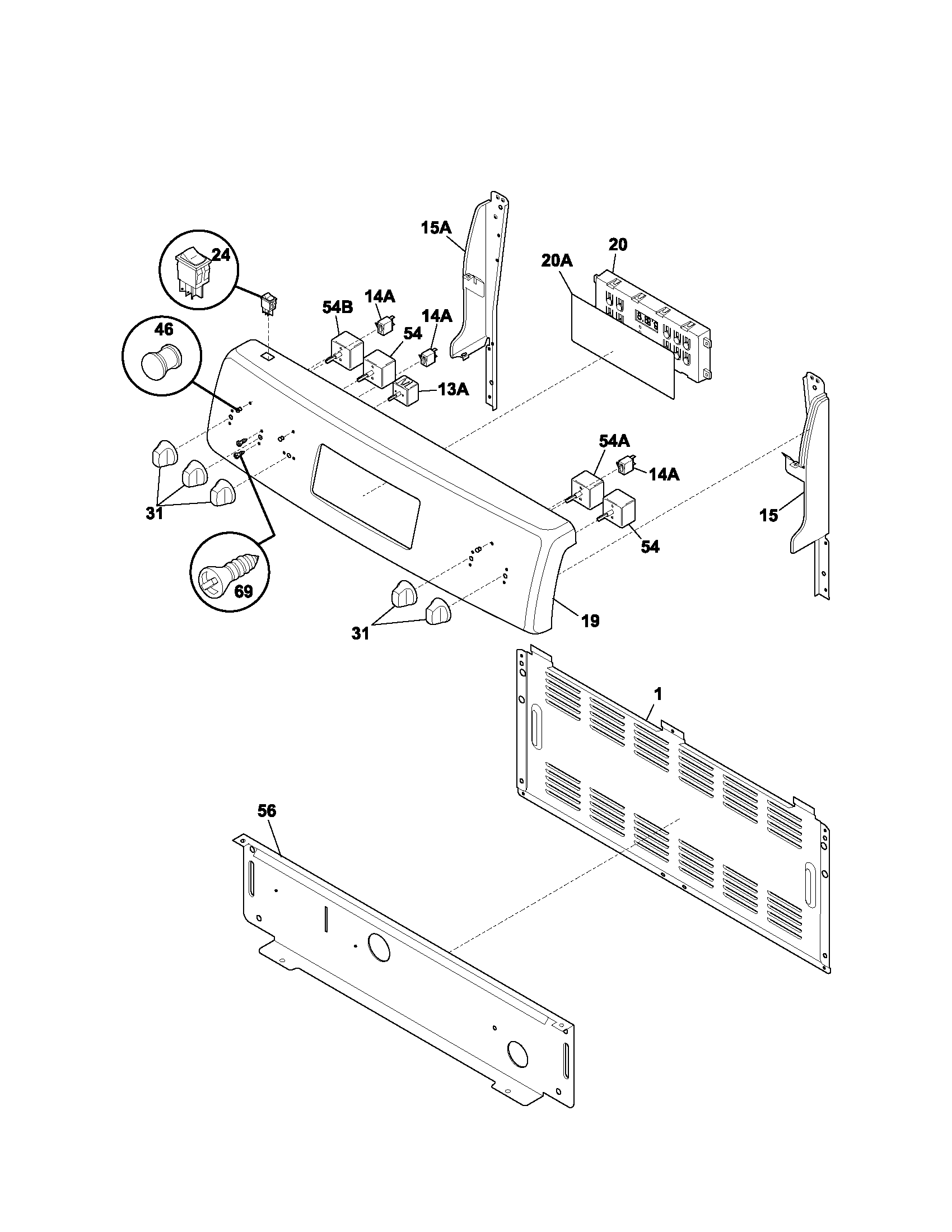 Kenmore 79093751103 backguard diagram