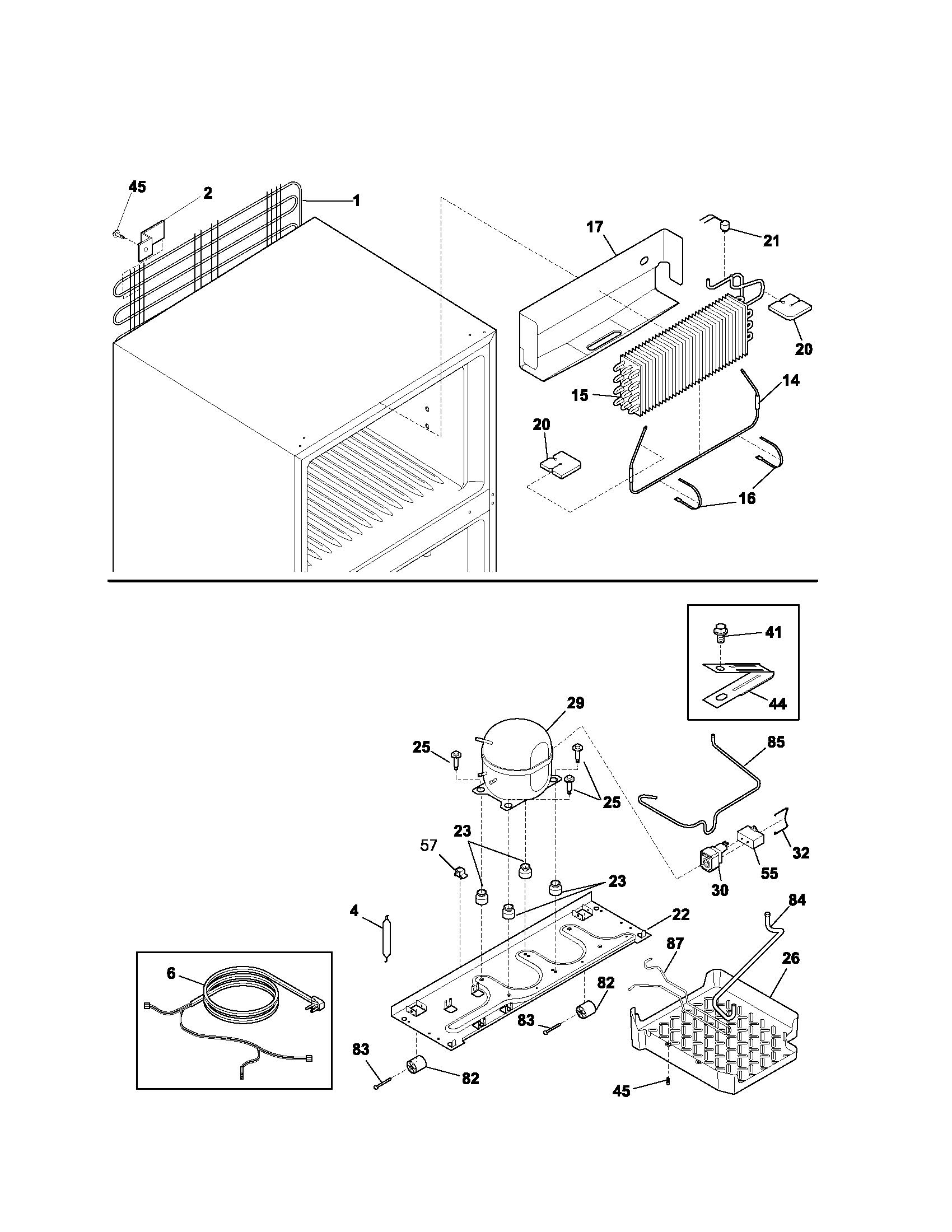 Kenmore 25361822106 system diagram