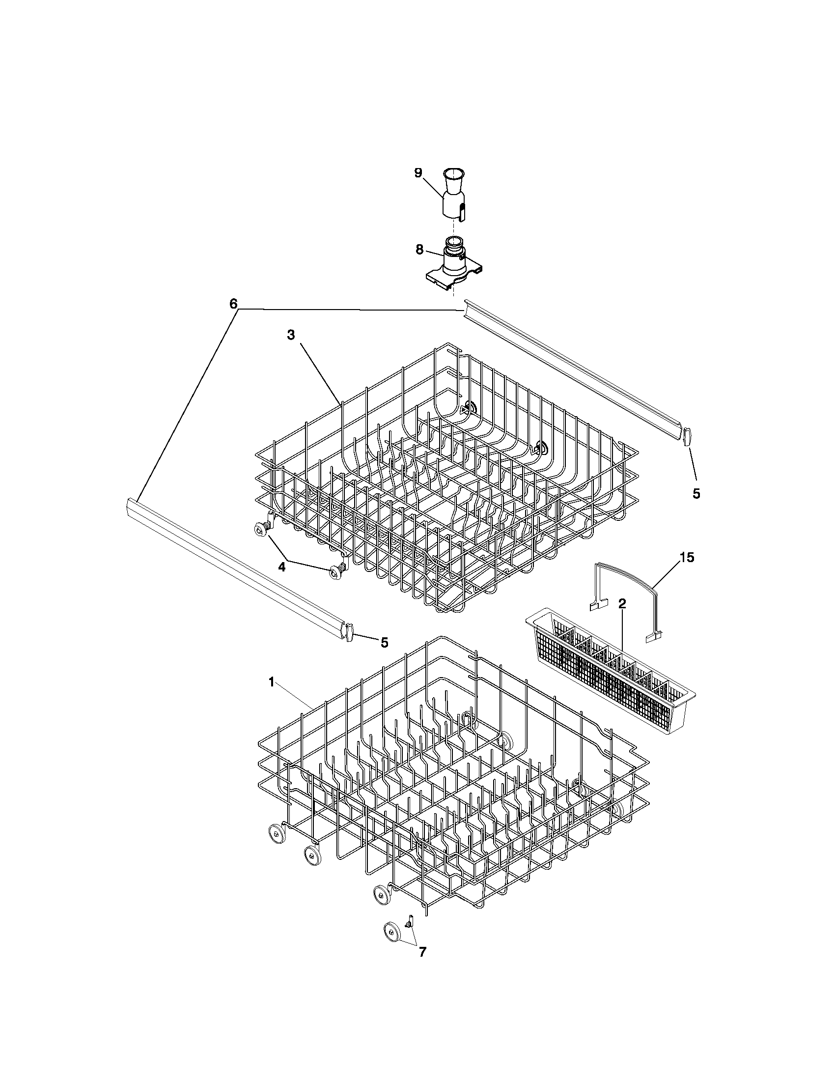 Kenmore 58714131102 racks diagram