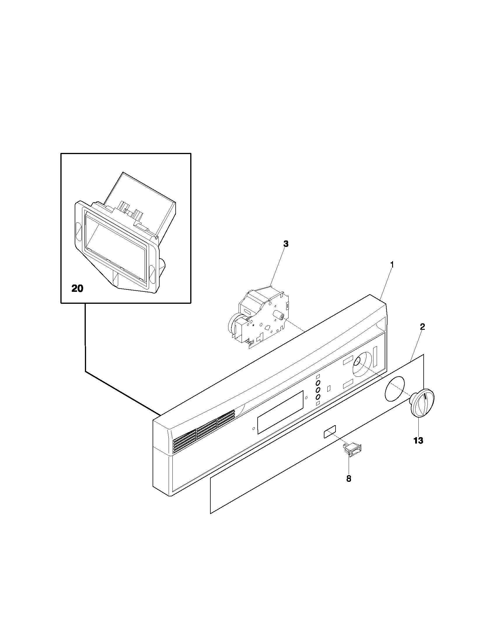 Kenmore 58714001993 control panel diagram