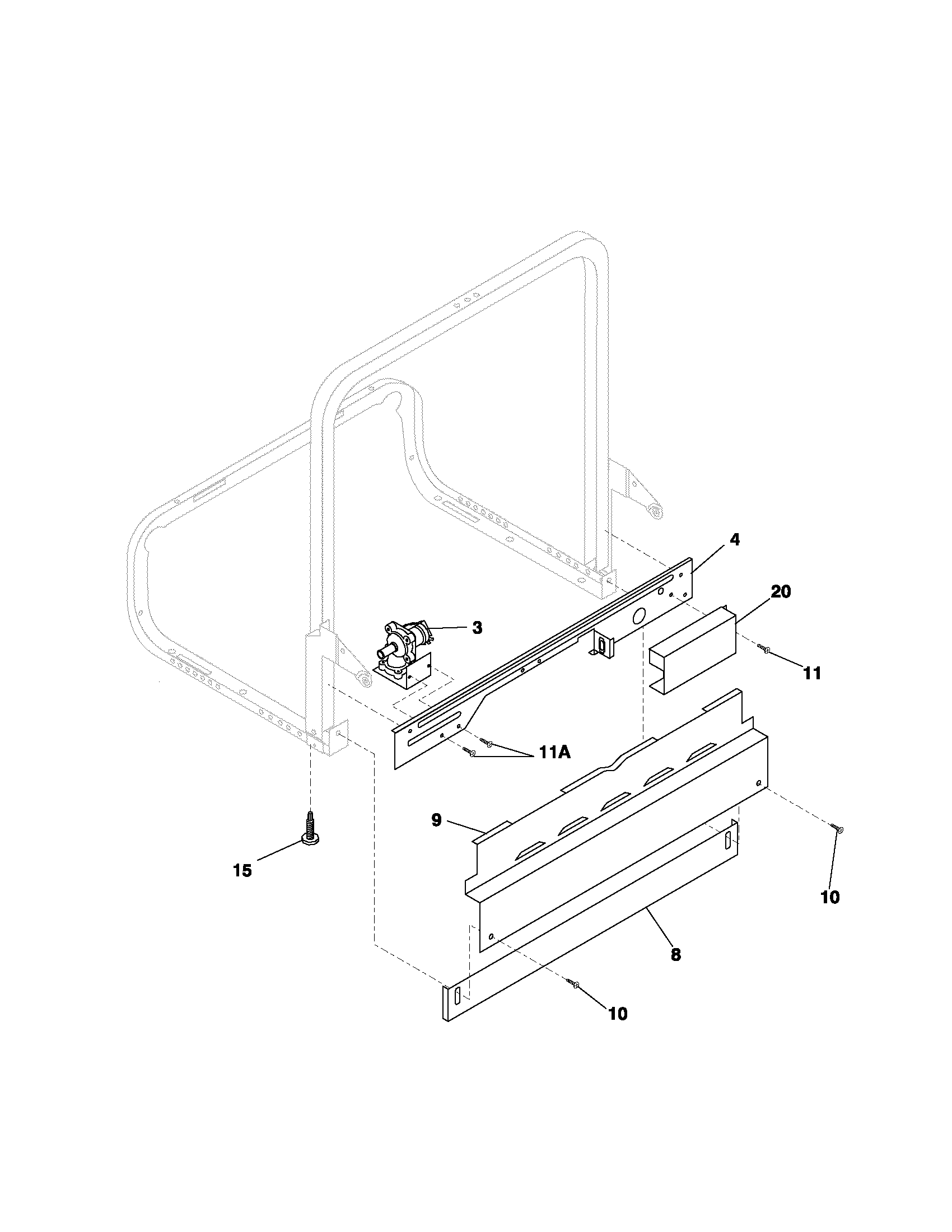 Kenmore 58714001993 frame diagram