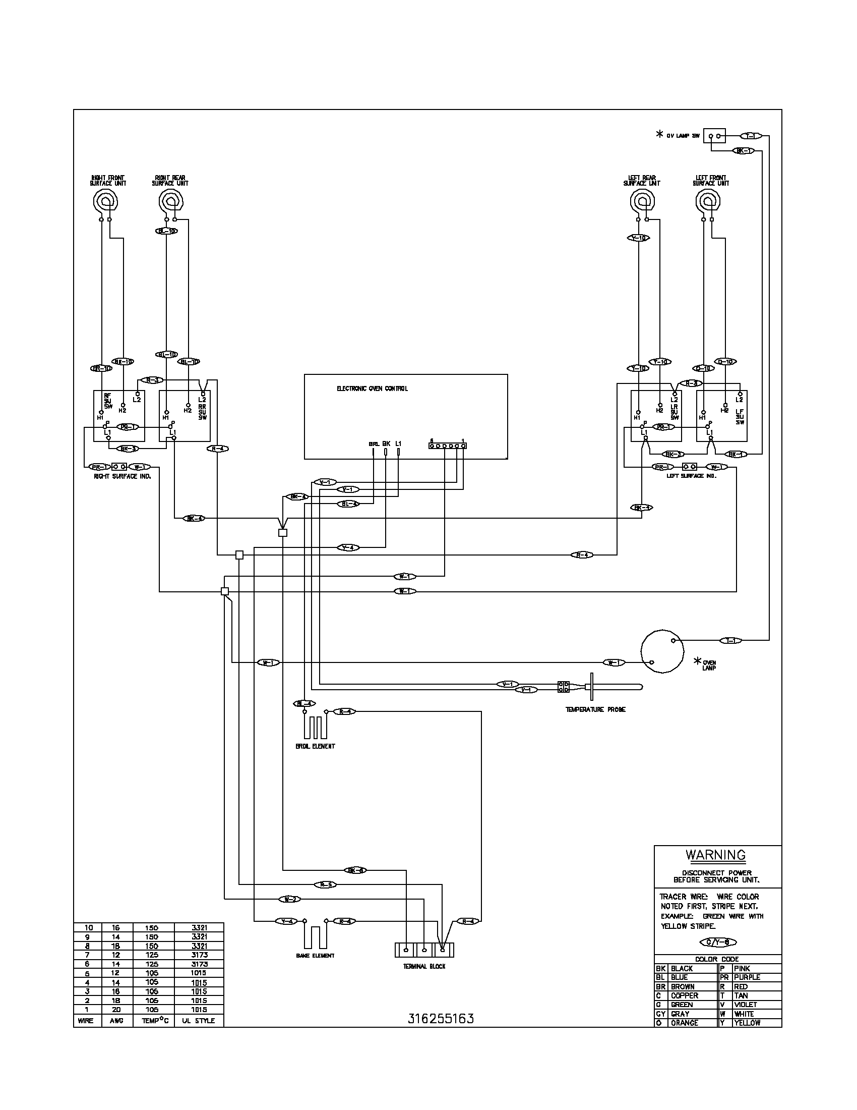 Frigidaire FEF326AUC wiring diagram diagram