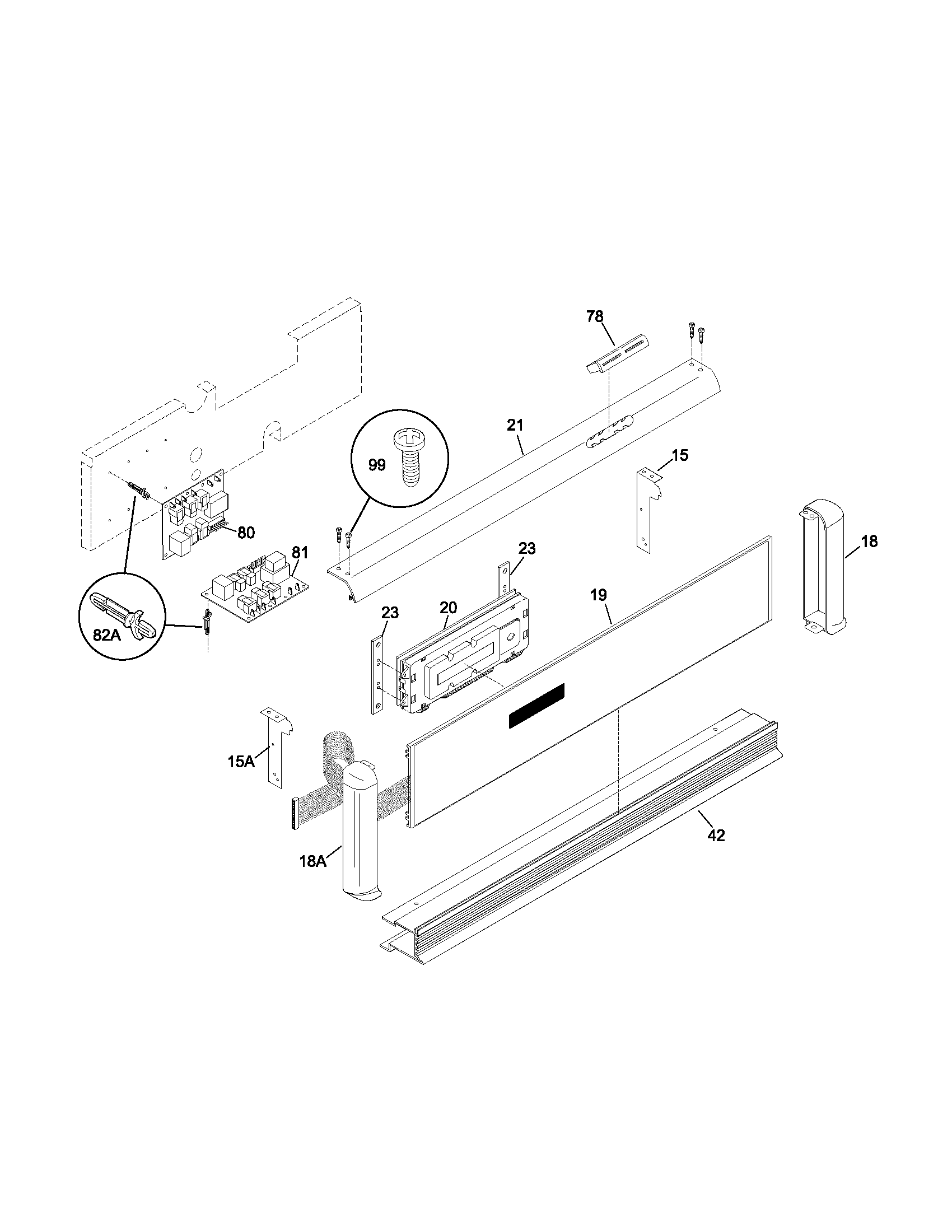 Frigidaire GLEB27T8ABB control panel diagram