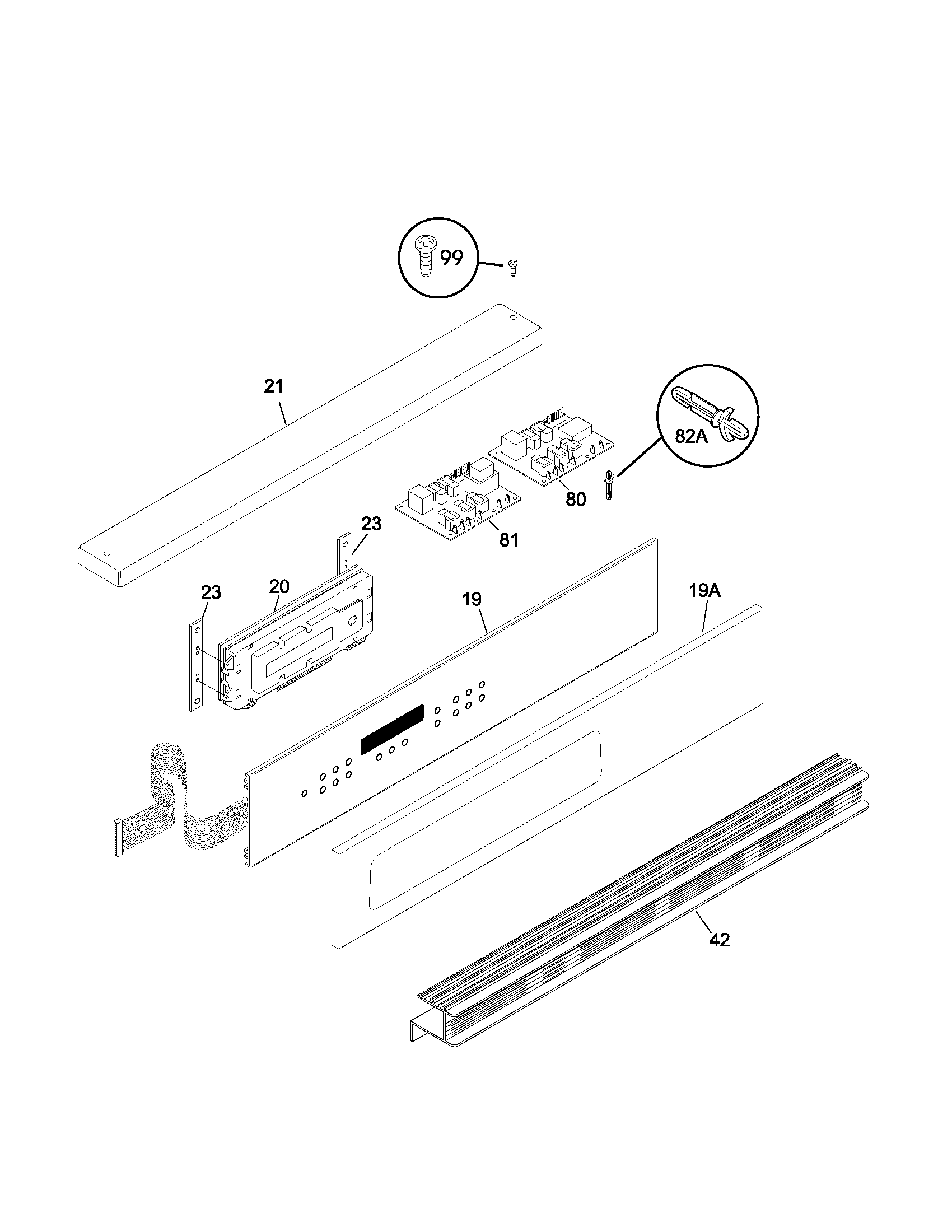 Frigidaire PLEB30T8CCA control panel diagram