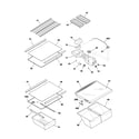 Frigidaire FRT18G5AT9 shelves diagram