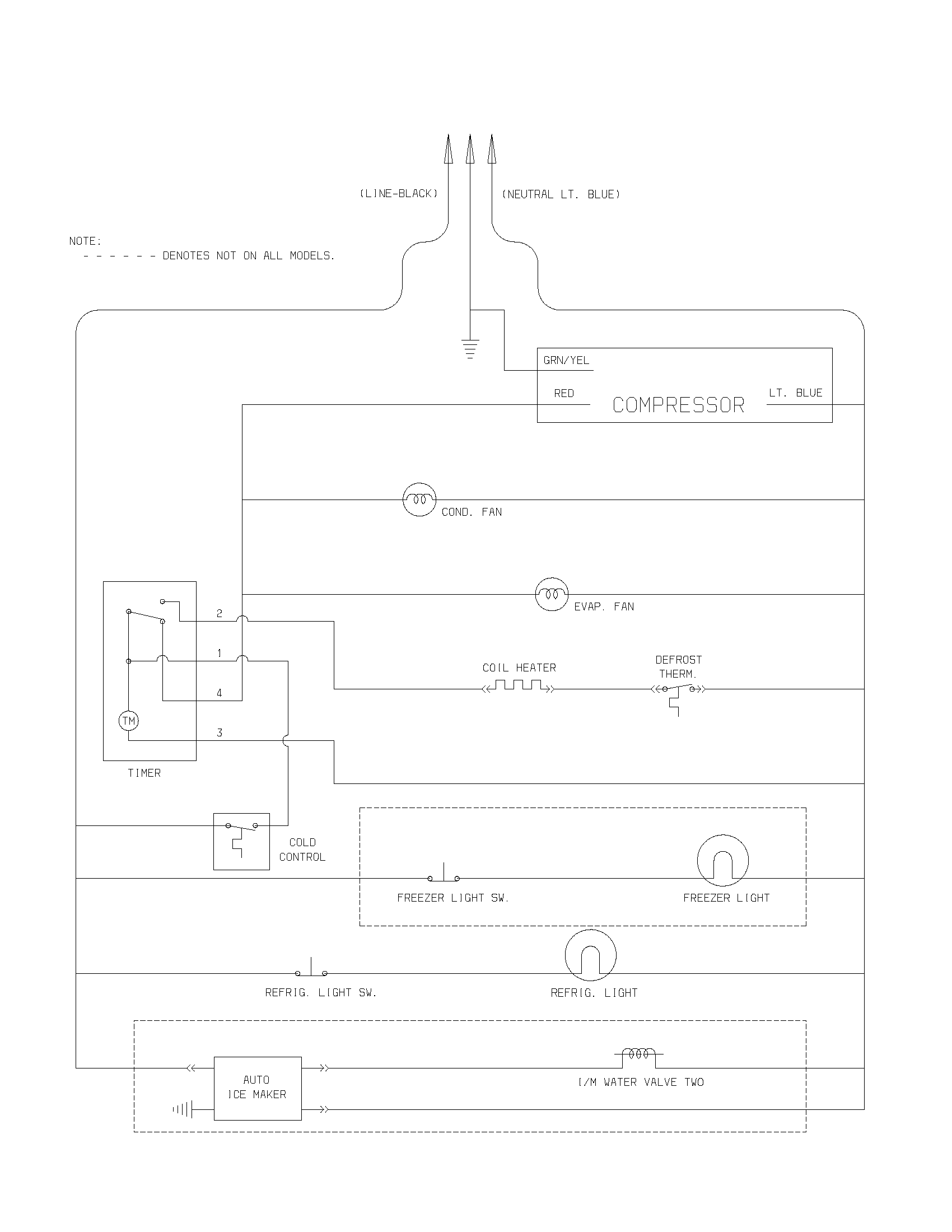 Frigidaire FRT18B4AQ6 wiring schematic diagram