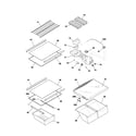 Frigidaire FRT18G4AWA shelves diagram
