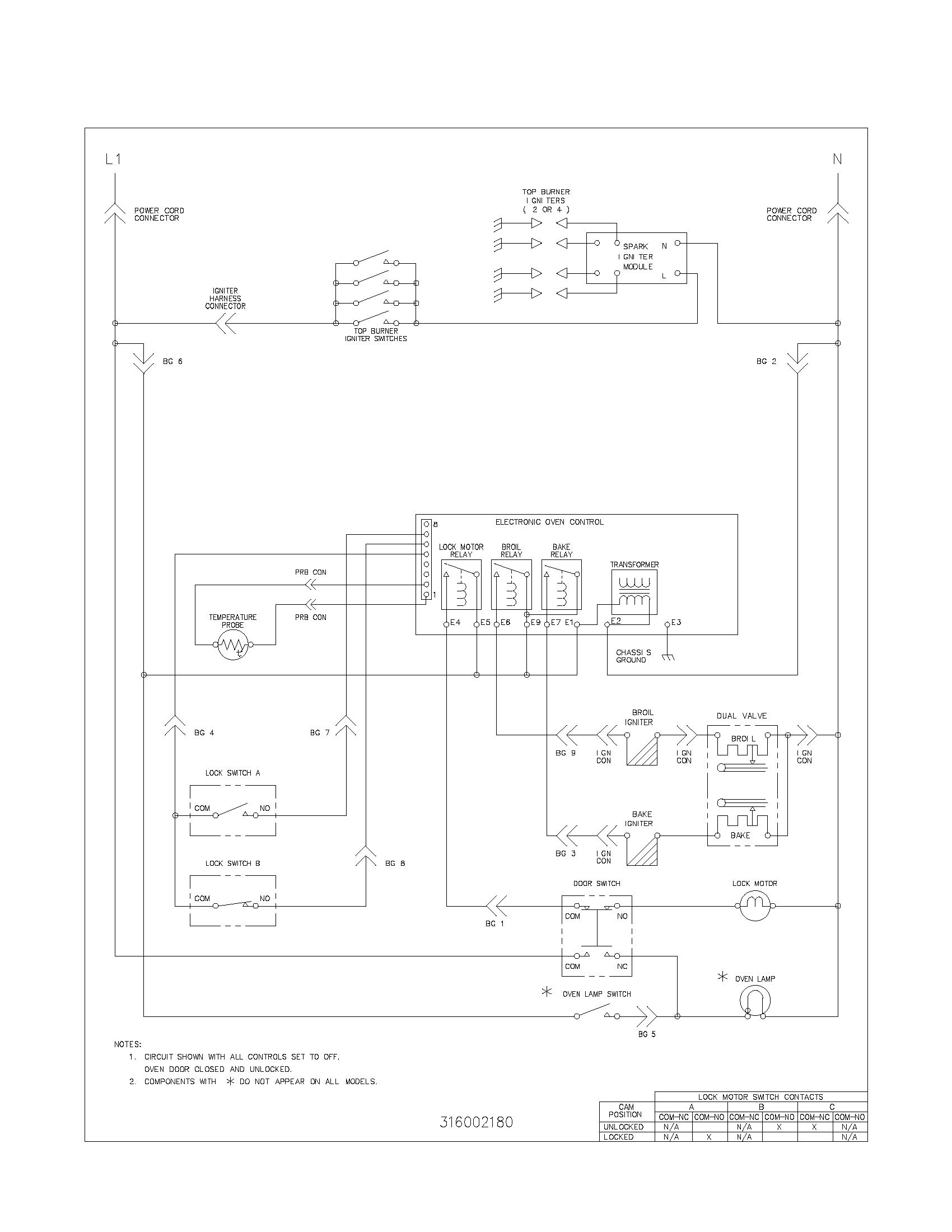Frigidaire FGF377WJCB wiring diagram diagram