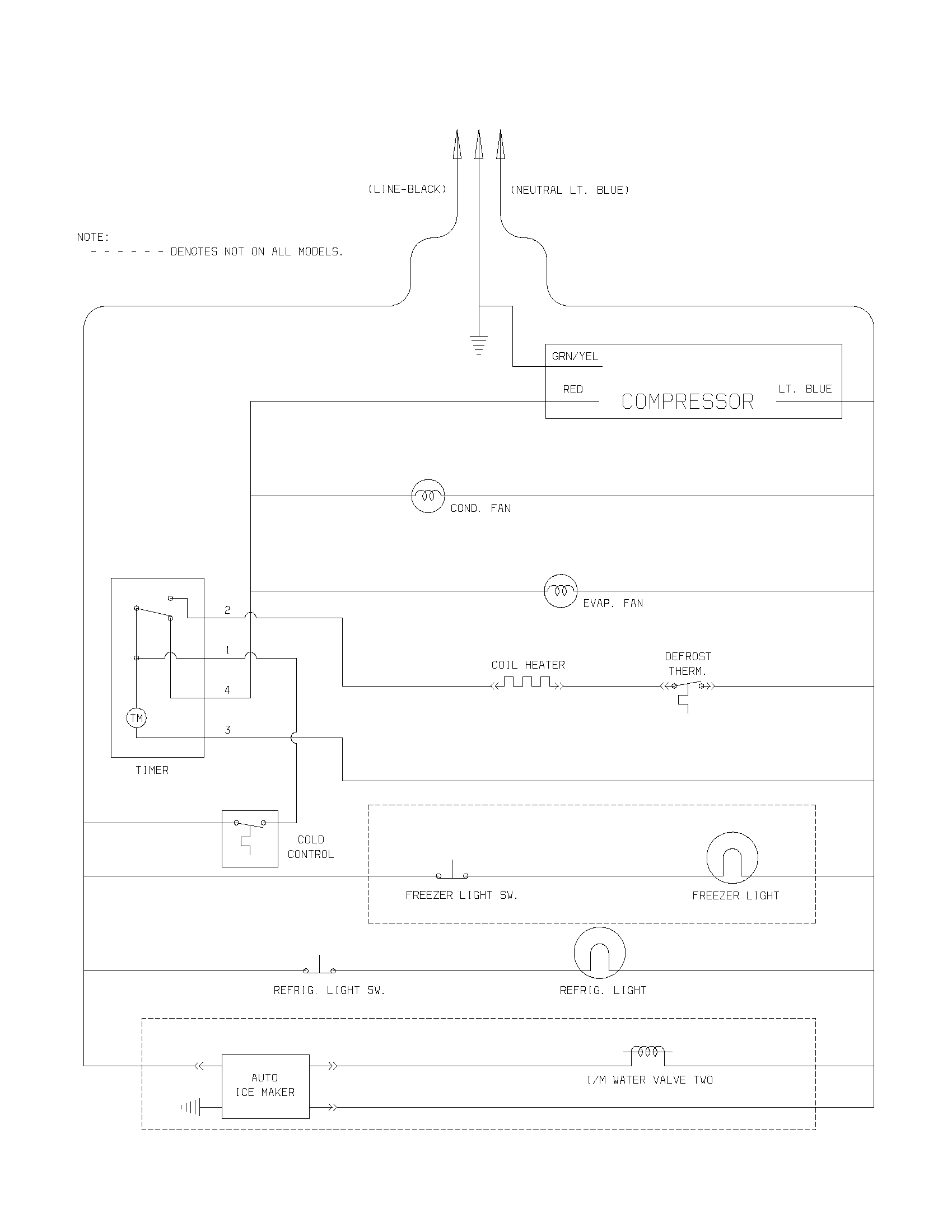 Frigidaire FRT18B5AW7 wiring schemaic diagram