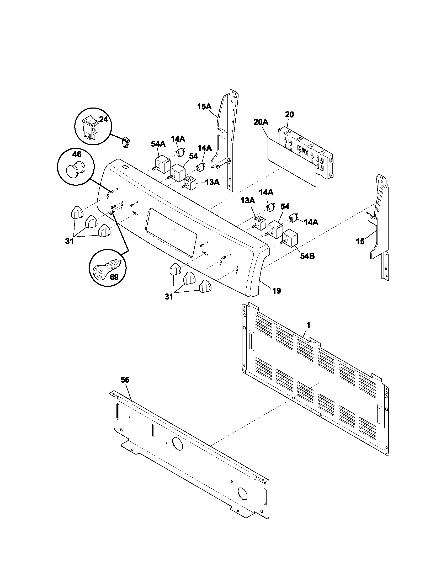 Kenmore 79095594103 backguard diagram