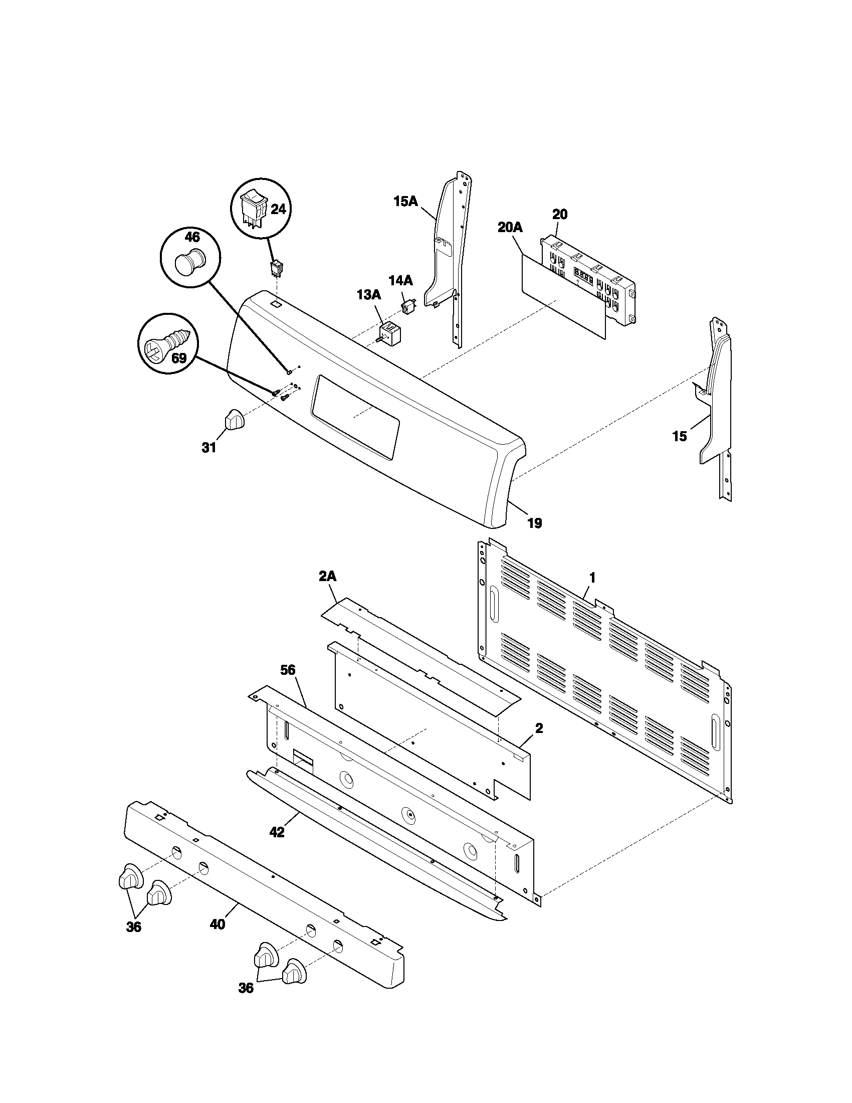 Kenmore 79075660103 backguard diagram