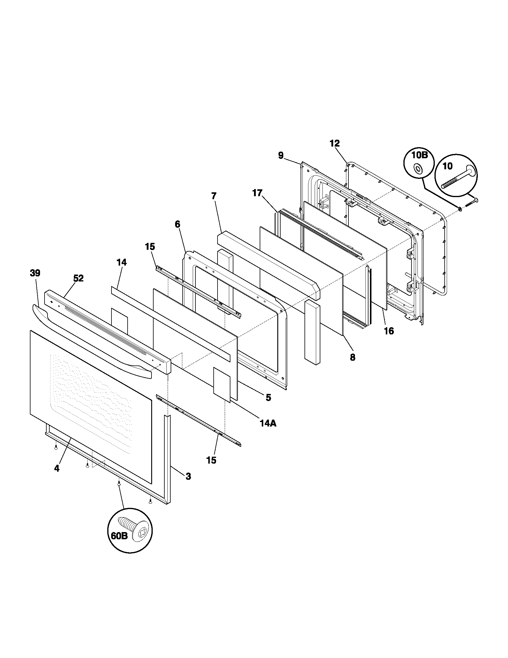 Kenmore 79075660103 door diagram