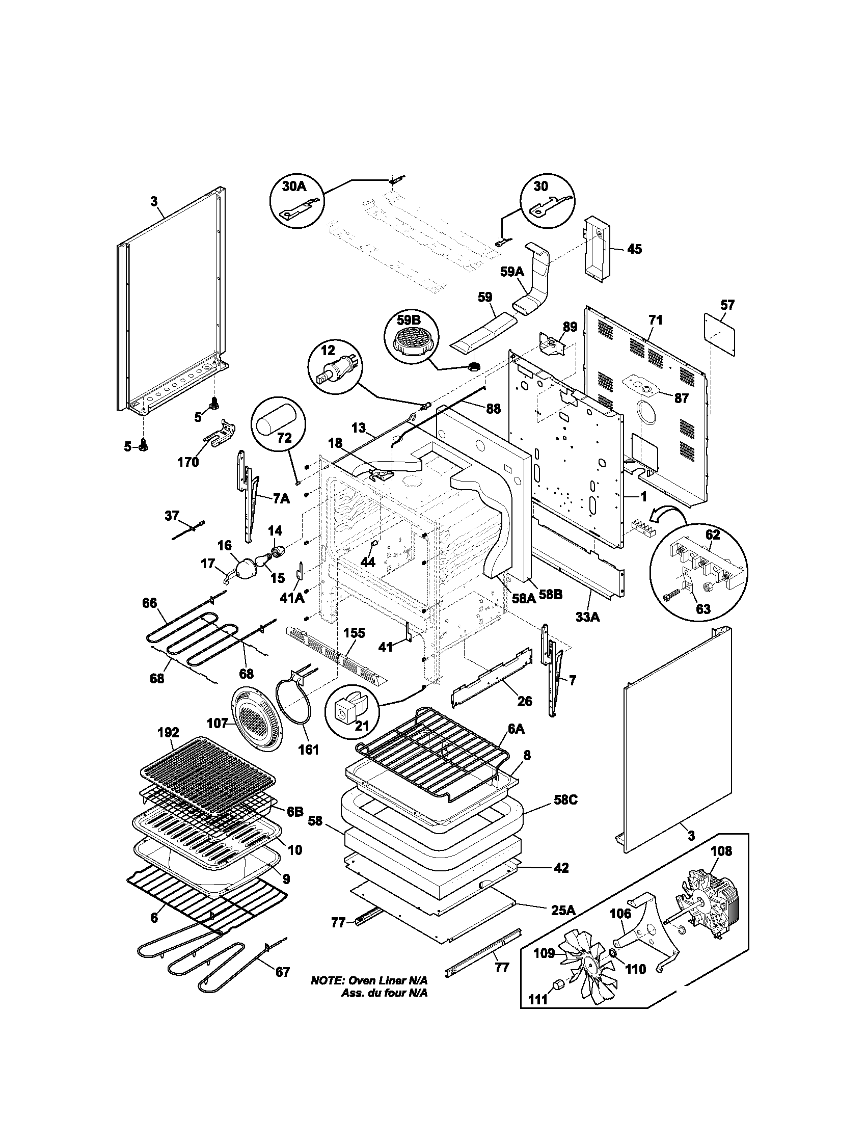 Kenmore Elite 79099019101 body diagram