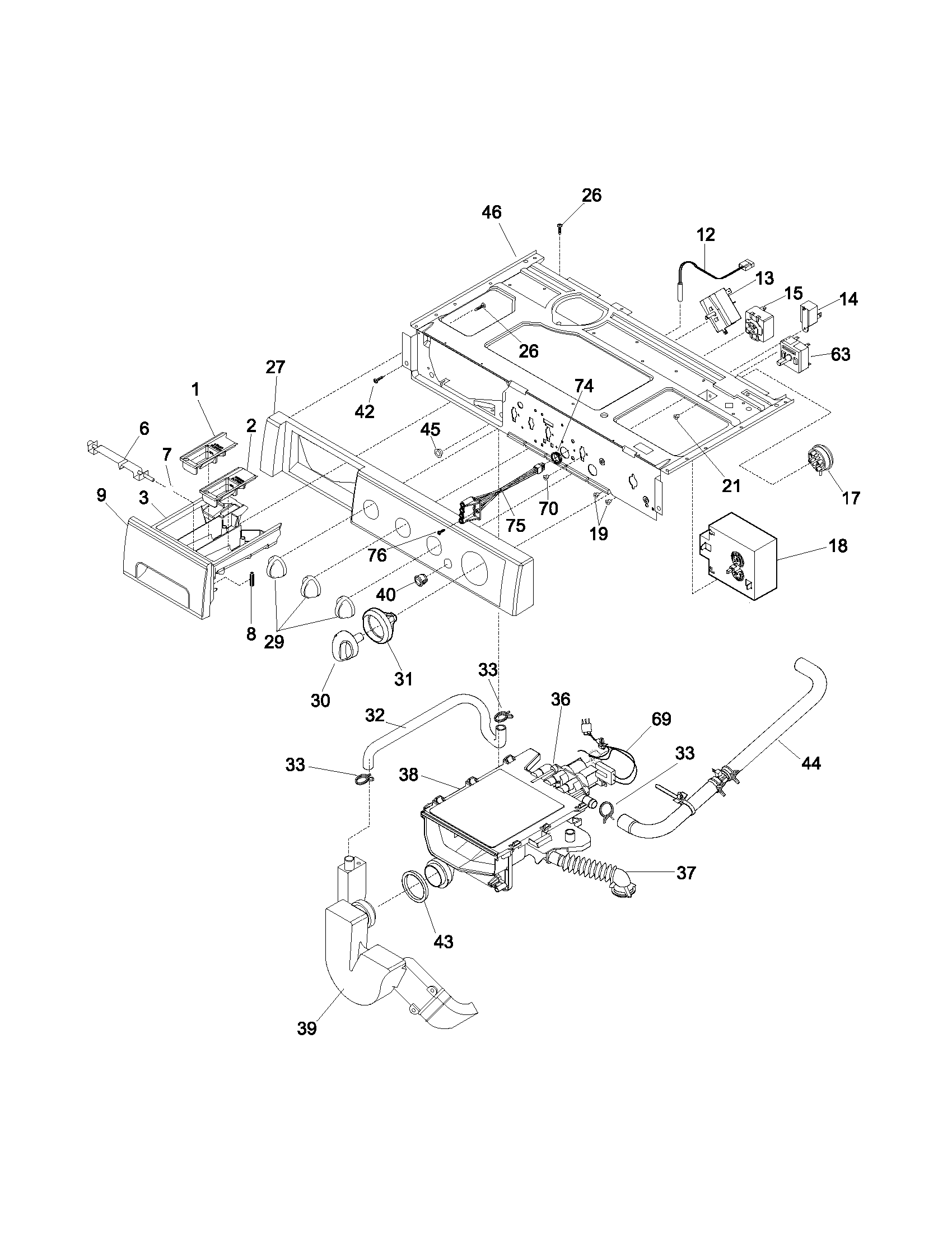 Kenmore 41743042200 control panel diagram