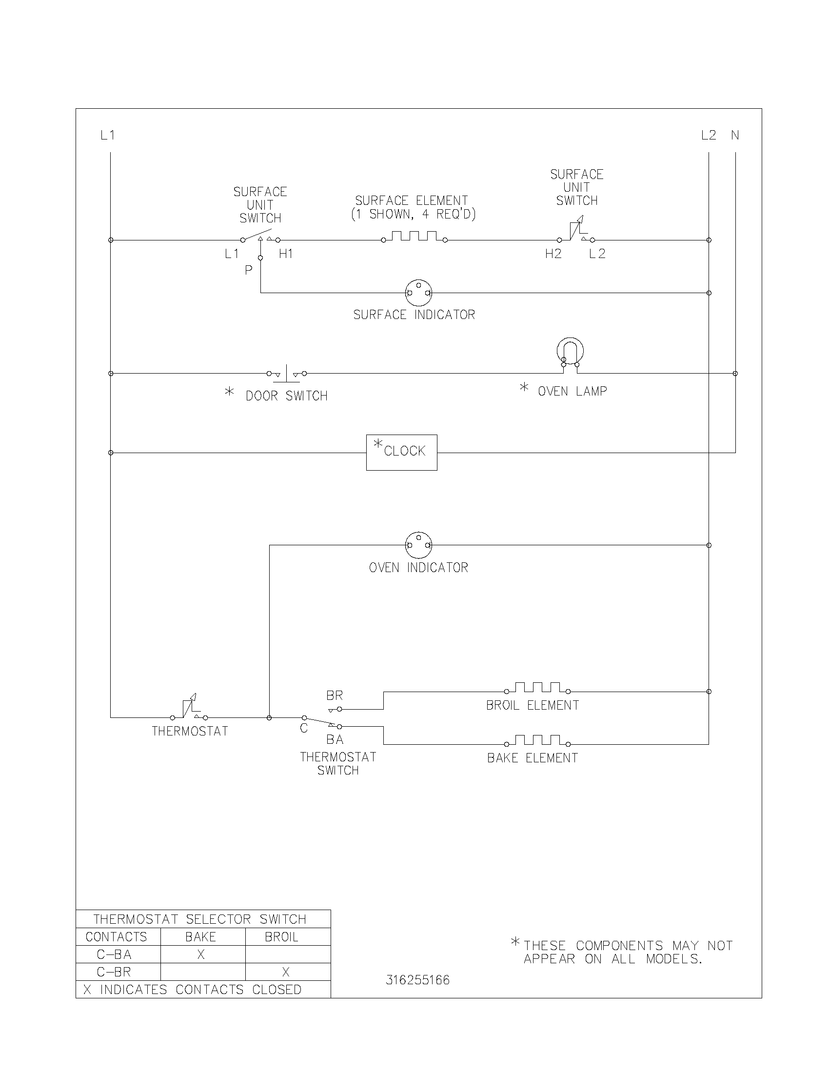 Tappan TEF317BUA wiring schematic diagram