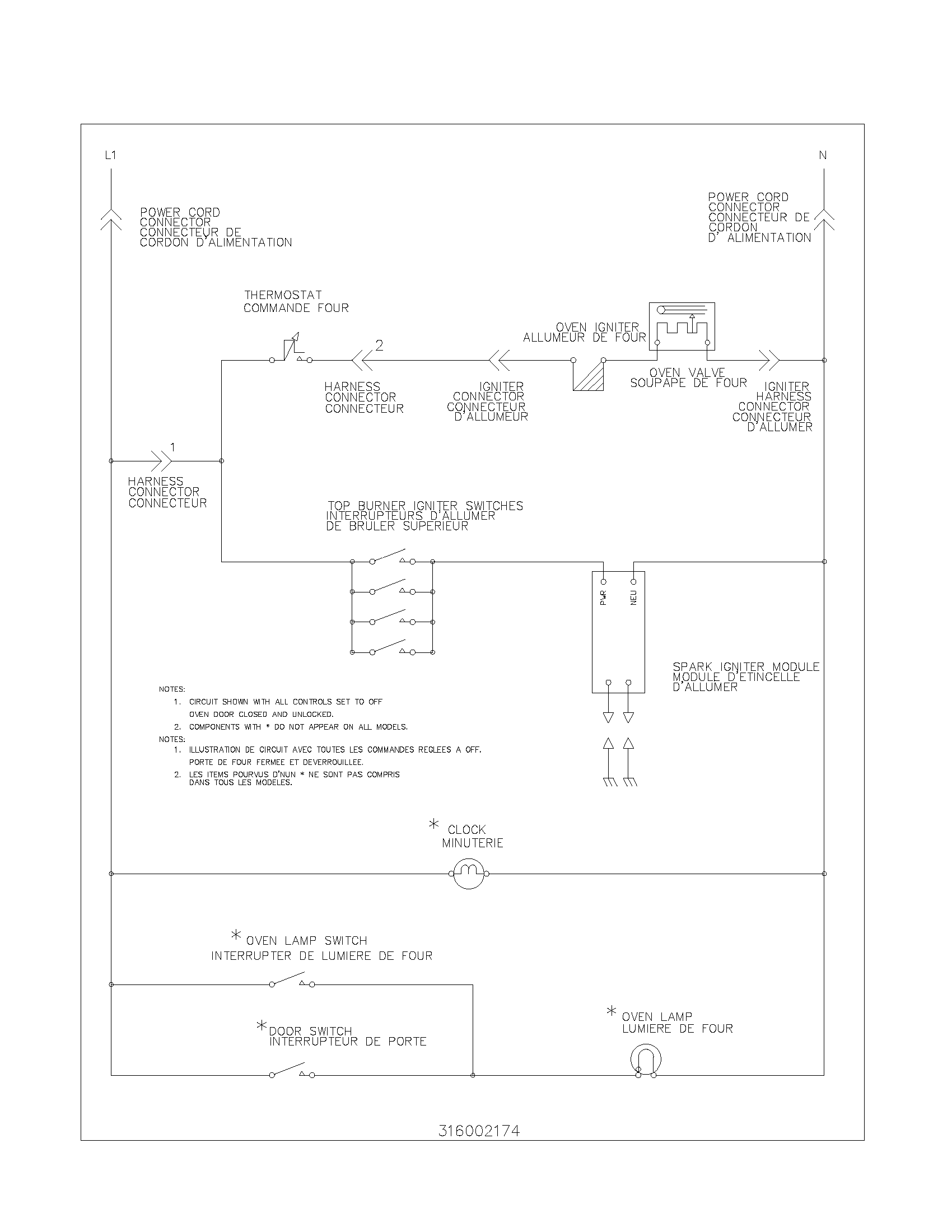 Tappan TGF317BWA wiring schematic diagram
