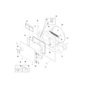 Frigidaire FSG446RHS2 front panel/lint filter diagram
