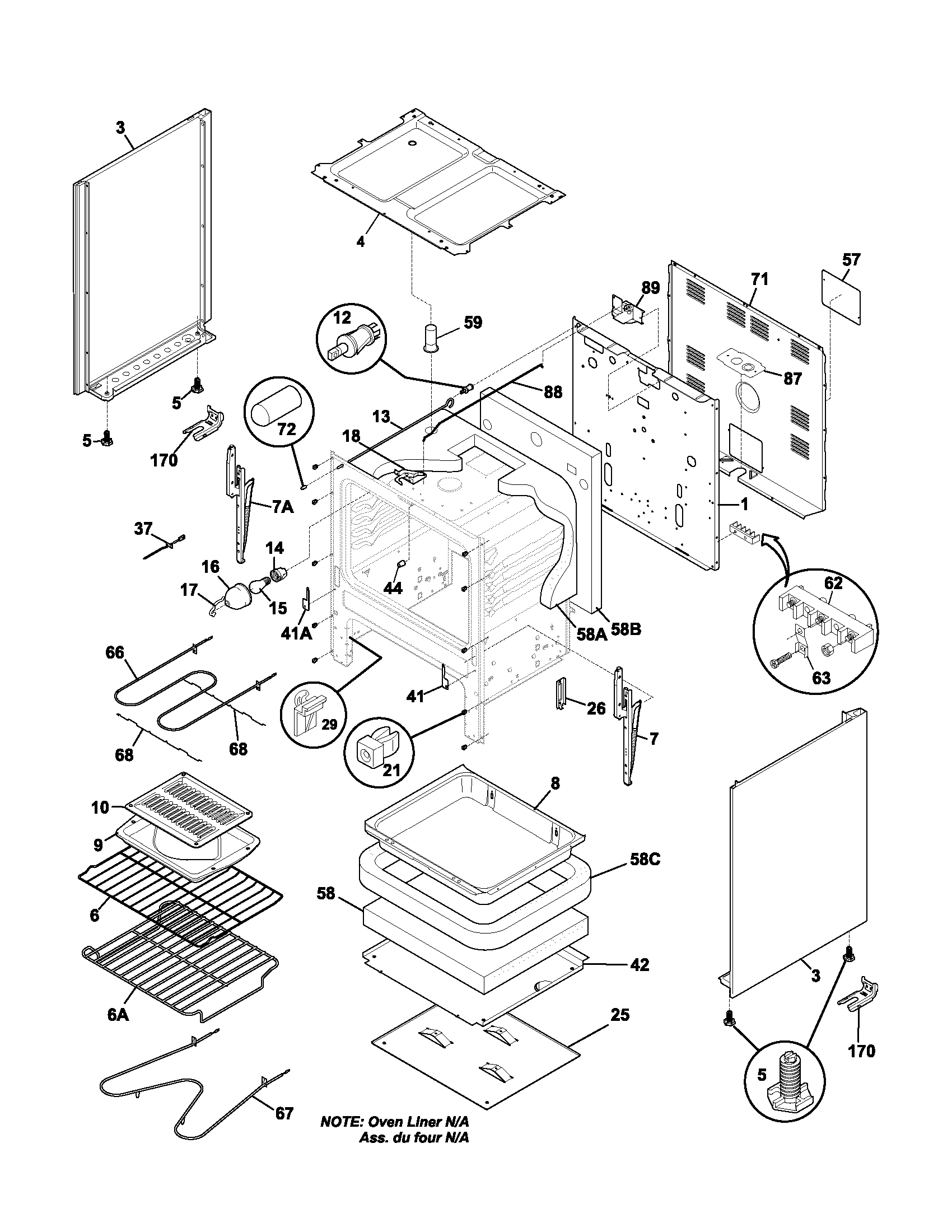 Kelvinator KEF355ASE body diagram