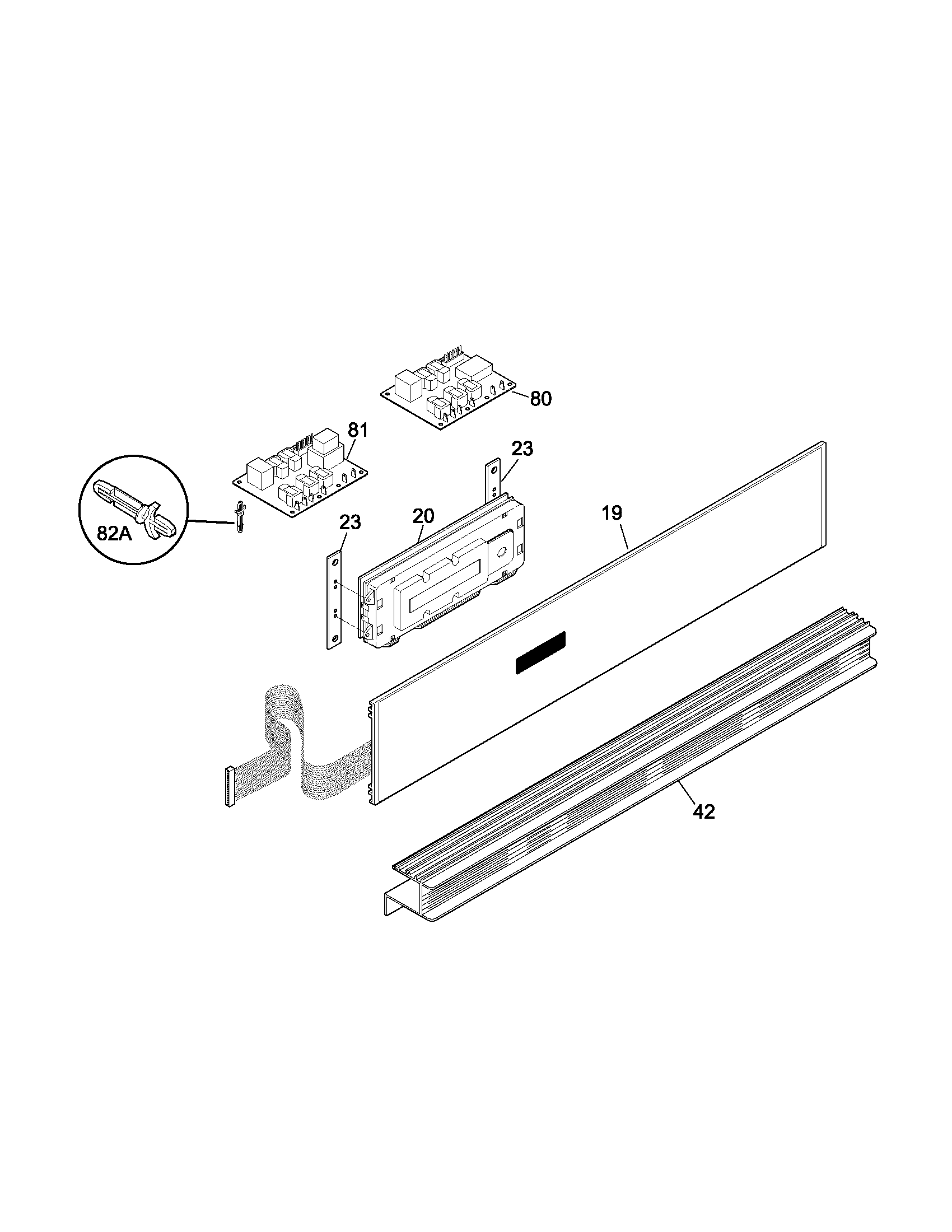 Frigidaire GLEB30T8CBA control panel diagram