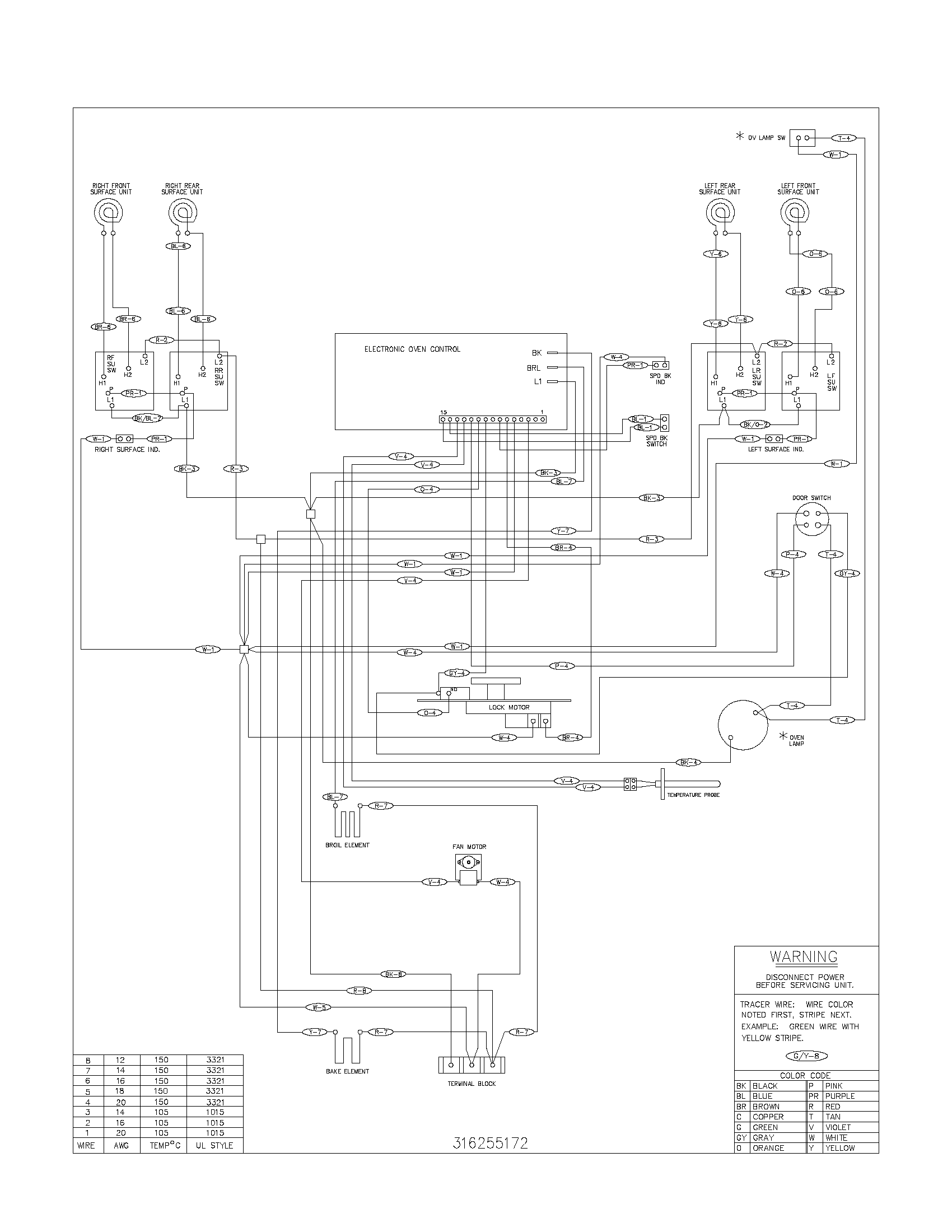 Frigidaire FEF357BSC wiring diagram diagram