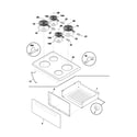 Frigidaire FEF316BSA top/drawer diagram