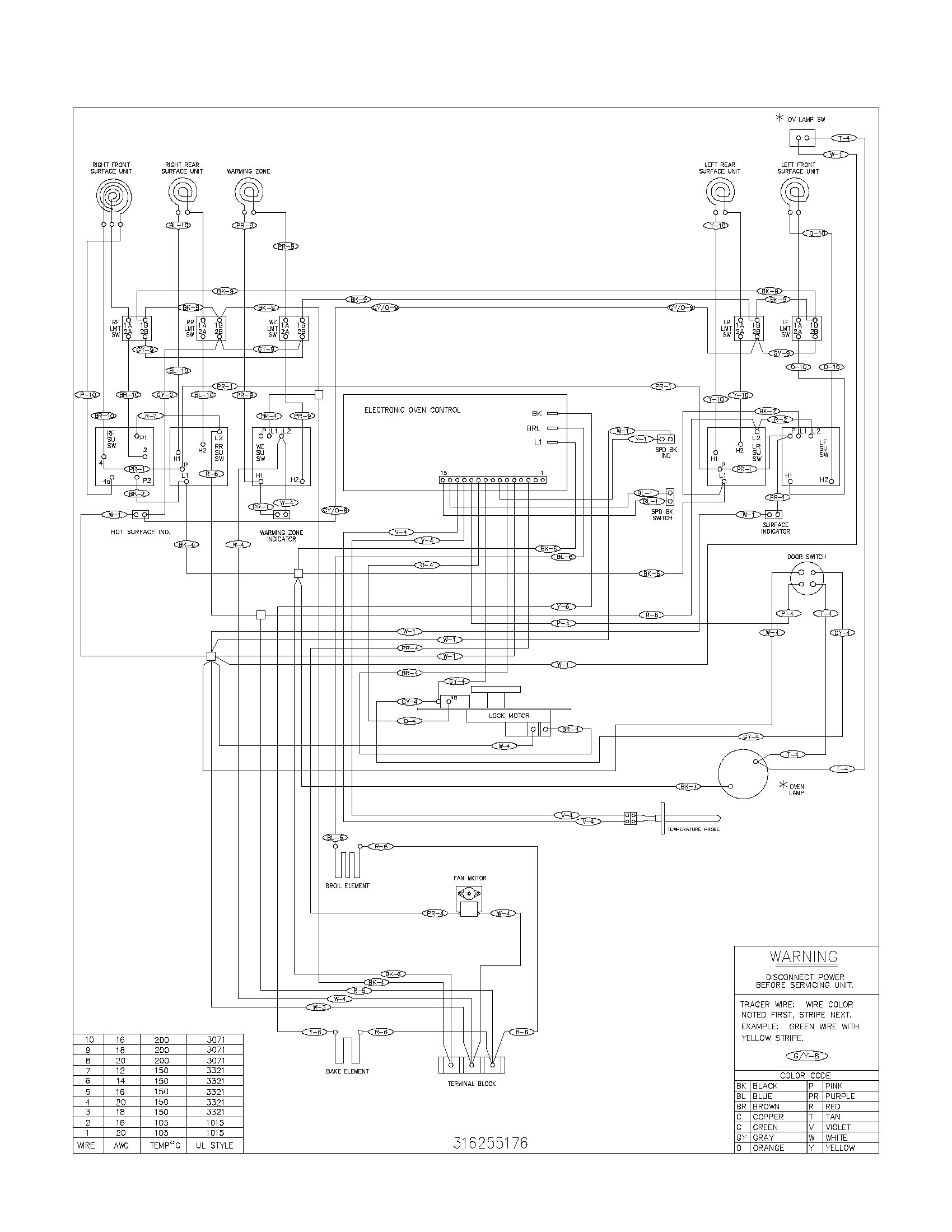 Frigidaire FEF379ACG wiring diagram diagram