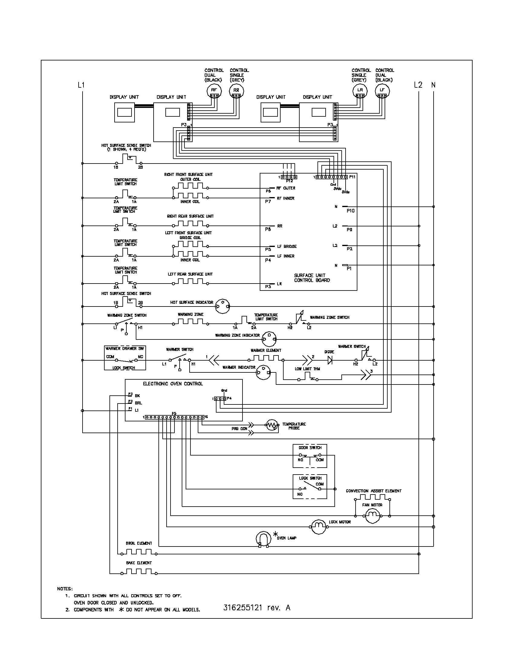 Frigidaire PLEF398ACC wiring schematic diagram
