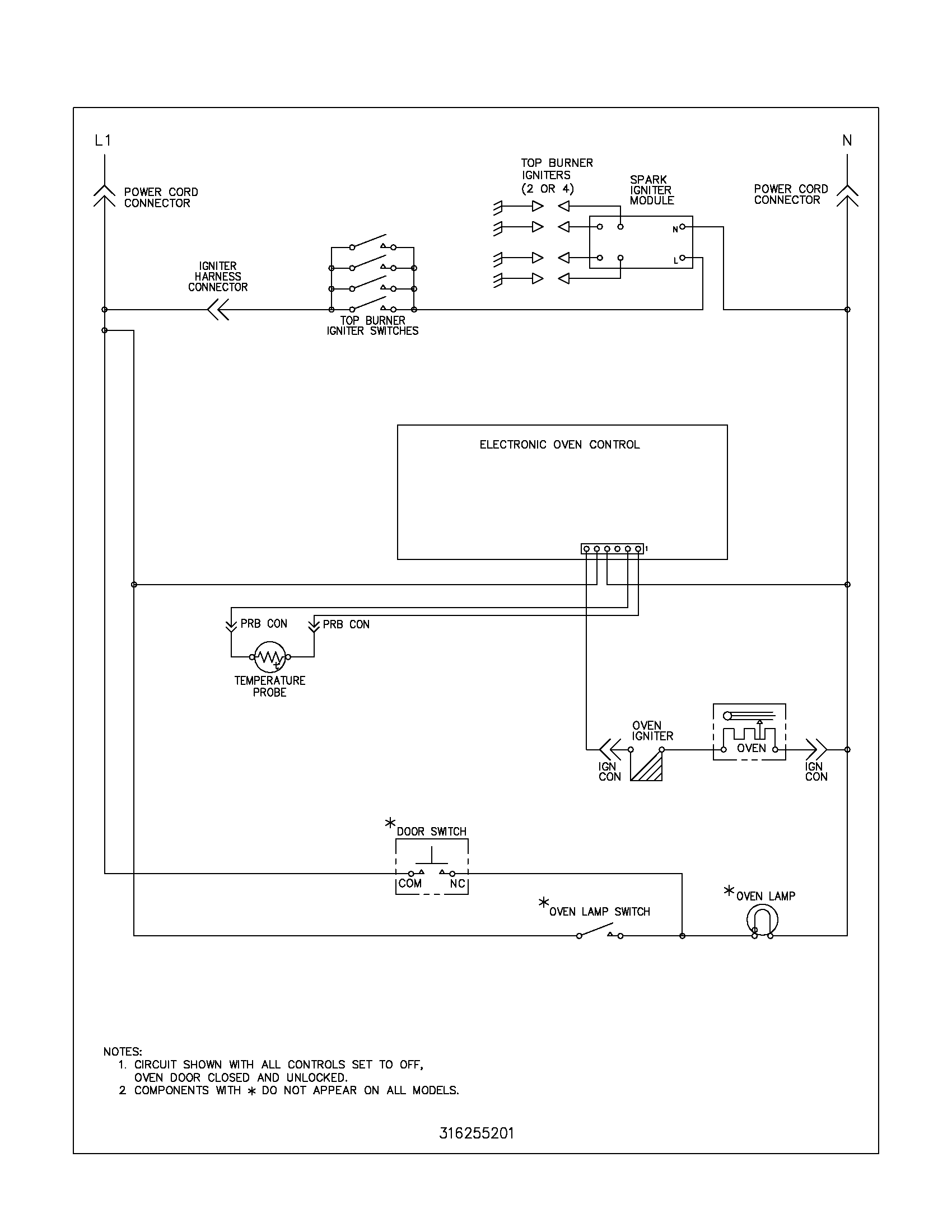 Tappan TGF336ASE wiring schematic diagram