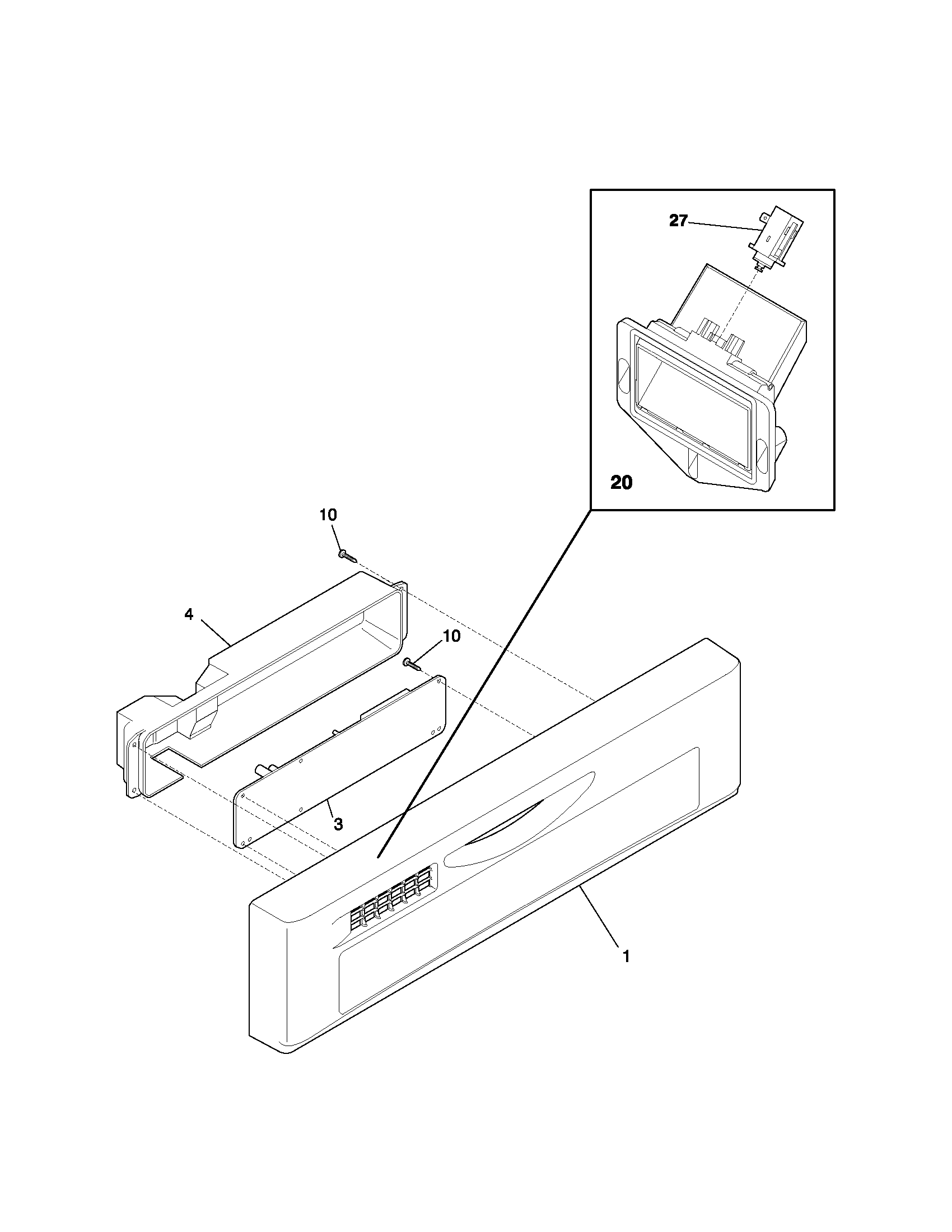 Kenmore 58714302201 control panel diagram