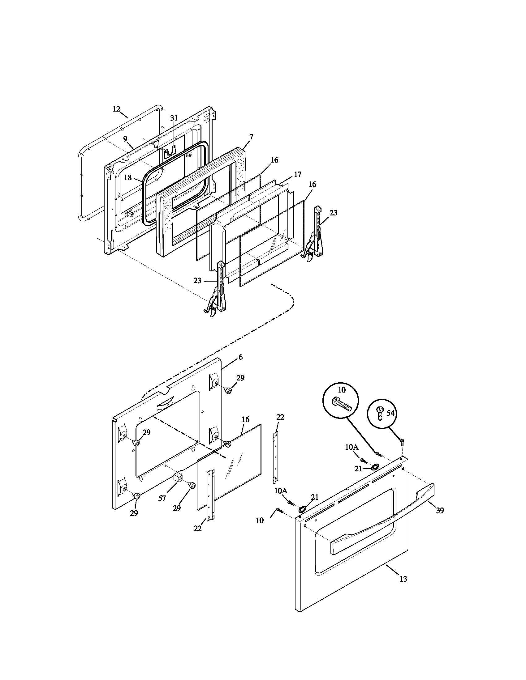 Kenmore 79046123300 door diagram