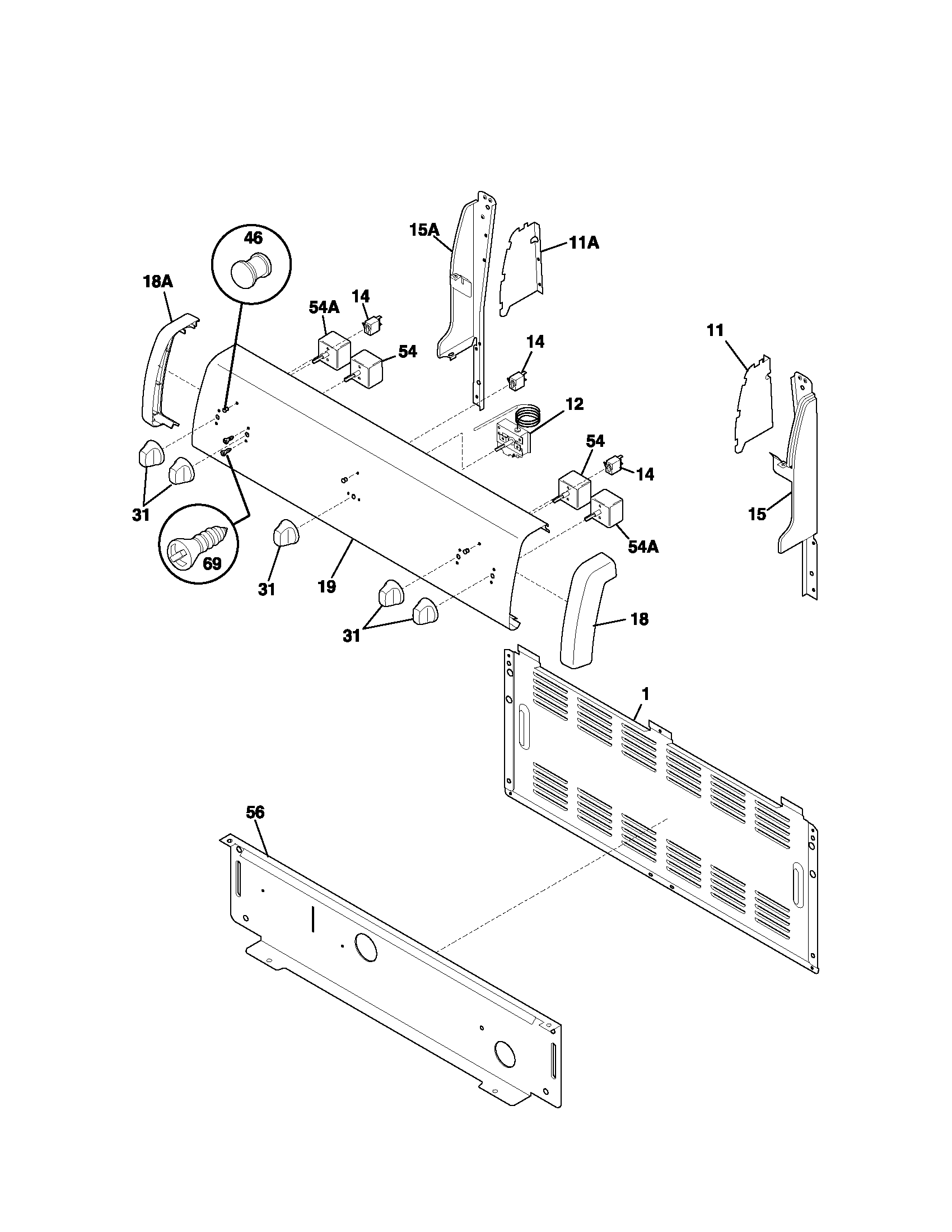 Kenmore 79061130101 backguard diagram