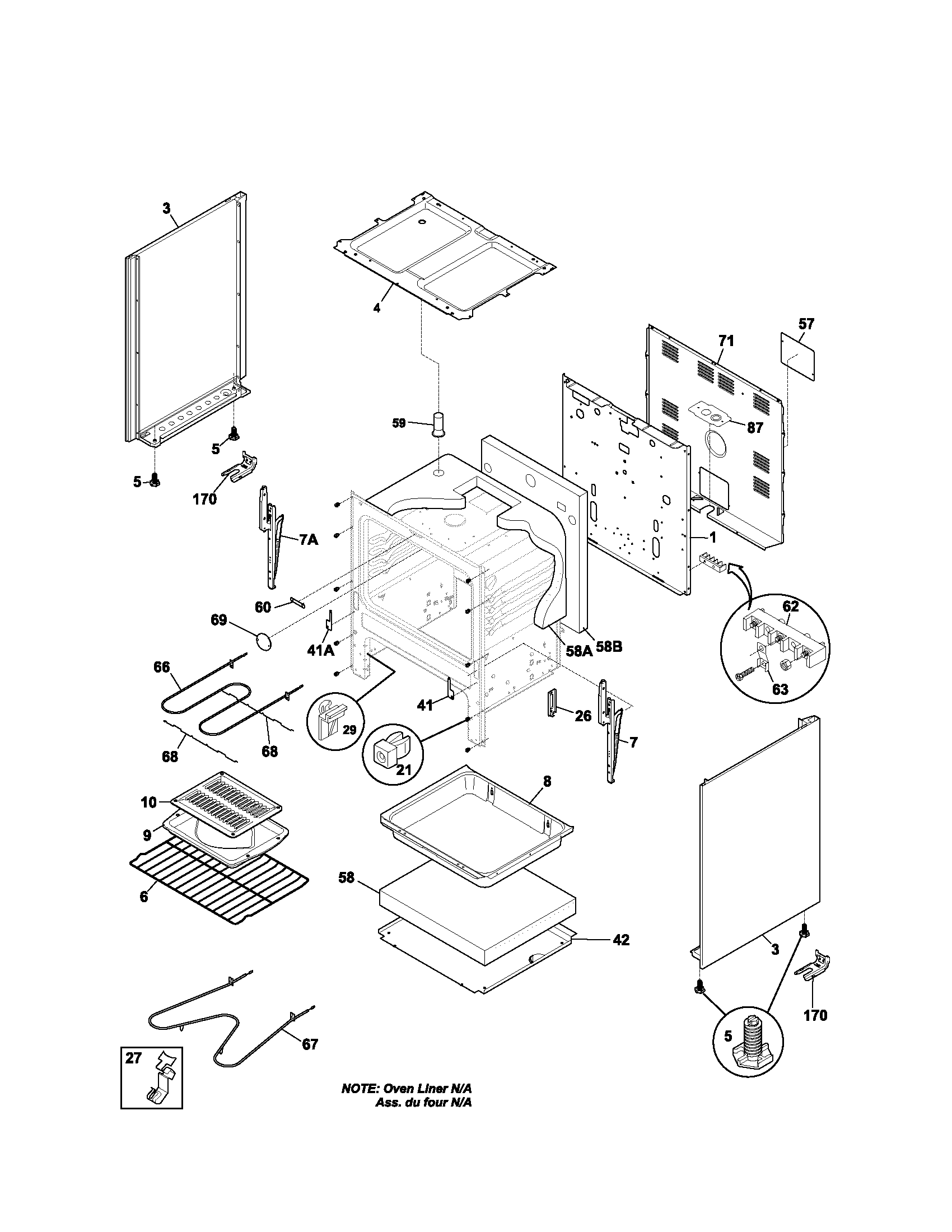 Kenmore 79061130101 body diagram
