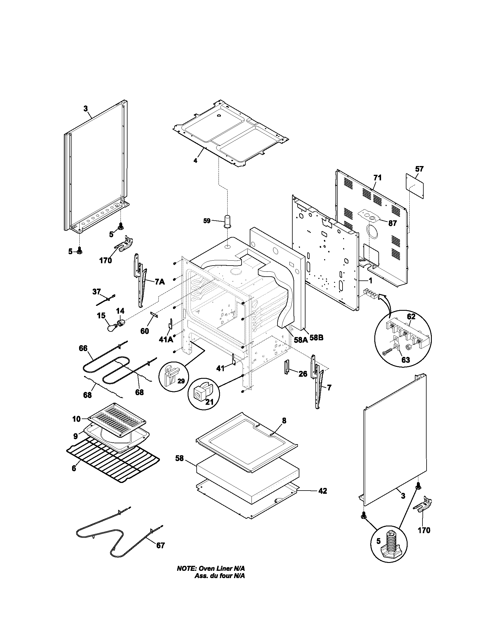 Kenmore 79061751104 body diagram