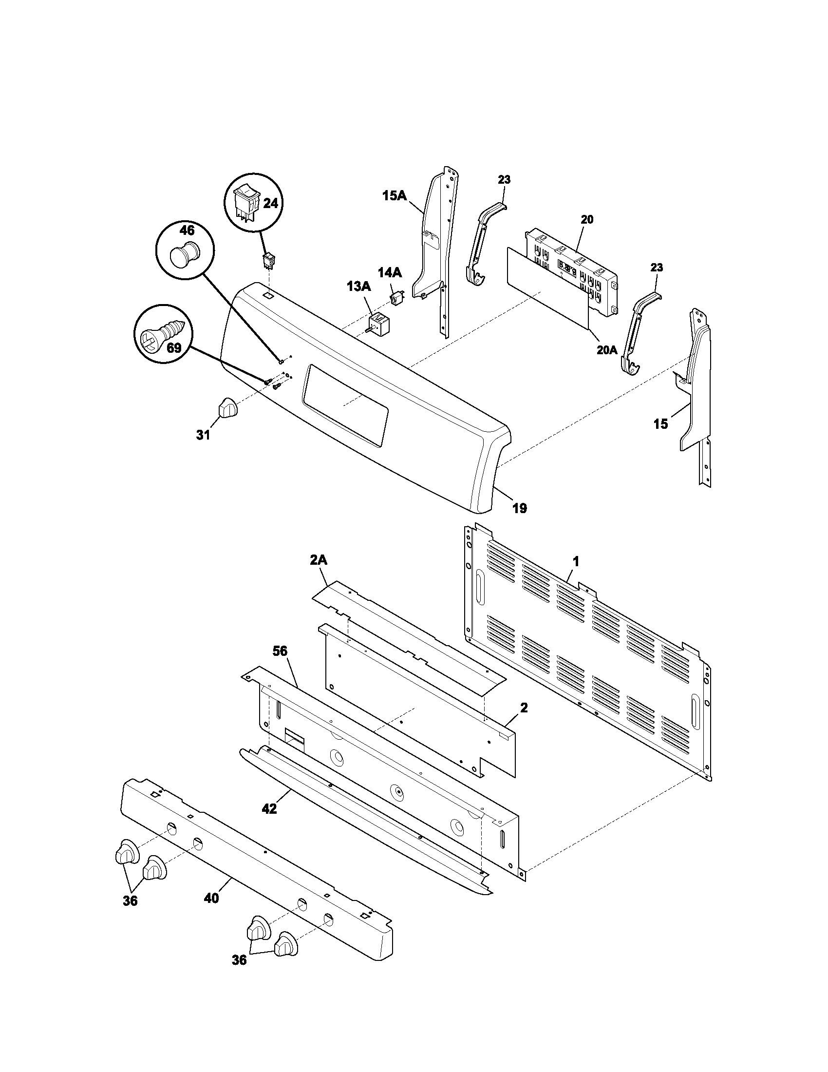 Kenmore 79075750103 backguard diagram